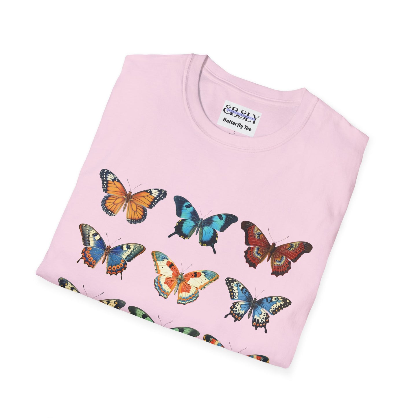 Butterfly Print Unisex T-Shirt, Nature Lovers Tee, Gift for Her, Birthday Shirt, Eco-Friendly Fashion, Summer Wardrobe Essential