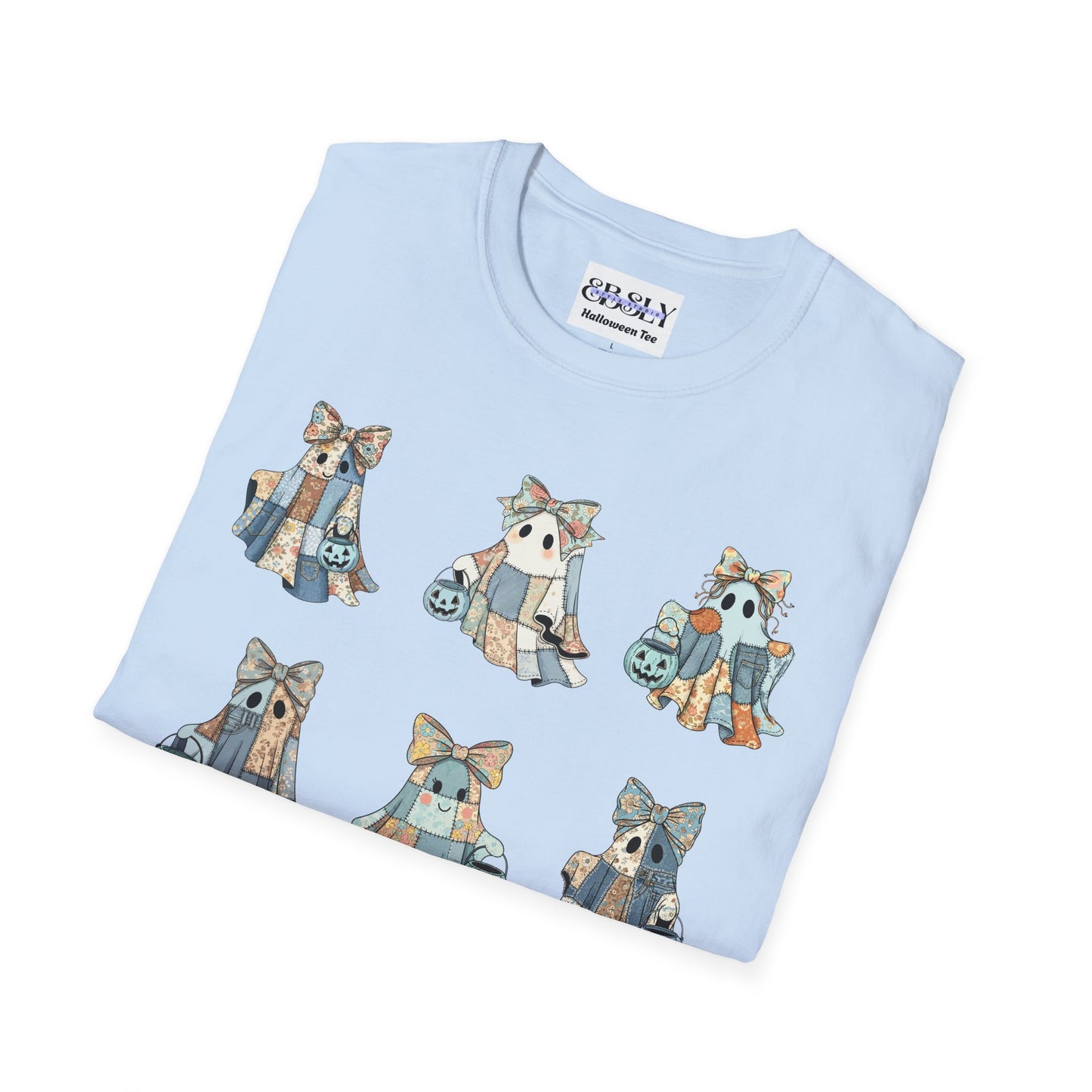 Adorable Ghost Illustration T-Shirt, Cute Graphic Tee for Nature Lovers, Gift for Kids and Adults, Fun & Cozy Outfit, Birthday Gift