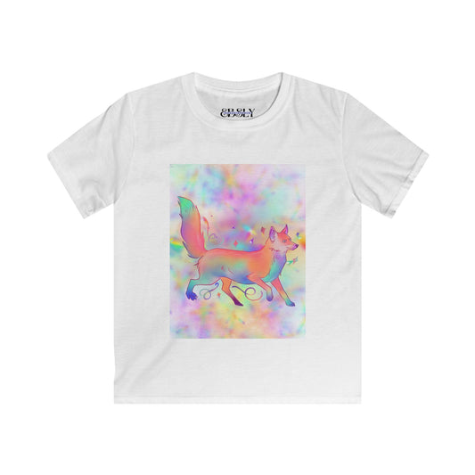 Colorful Fox Youth Tee, Vibrant T-Shirt, Cute Animal Shirt, Kids Fashion, Summer Wardrobe, Gift for Young Explorers