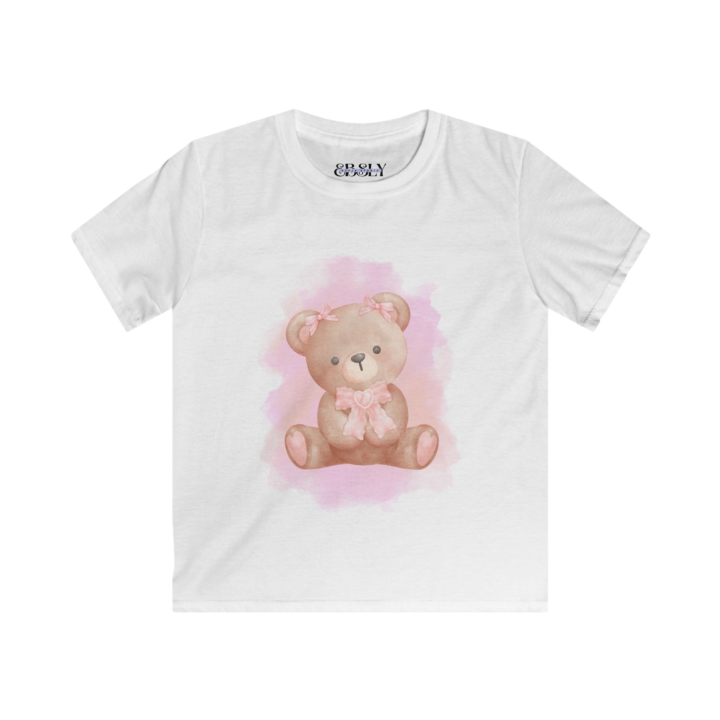 Cute Bear Kids Softstyle Tee, Adorable Childrens Shirt, Baby Shower Gift, Toddler Outfit, Birthday Present, Playful Summer Wear