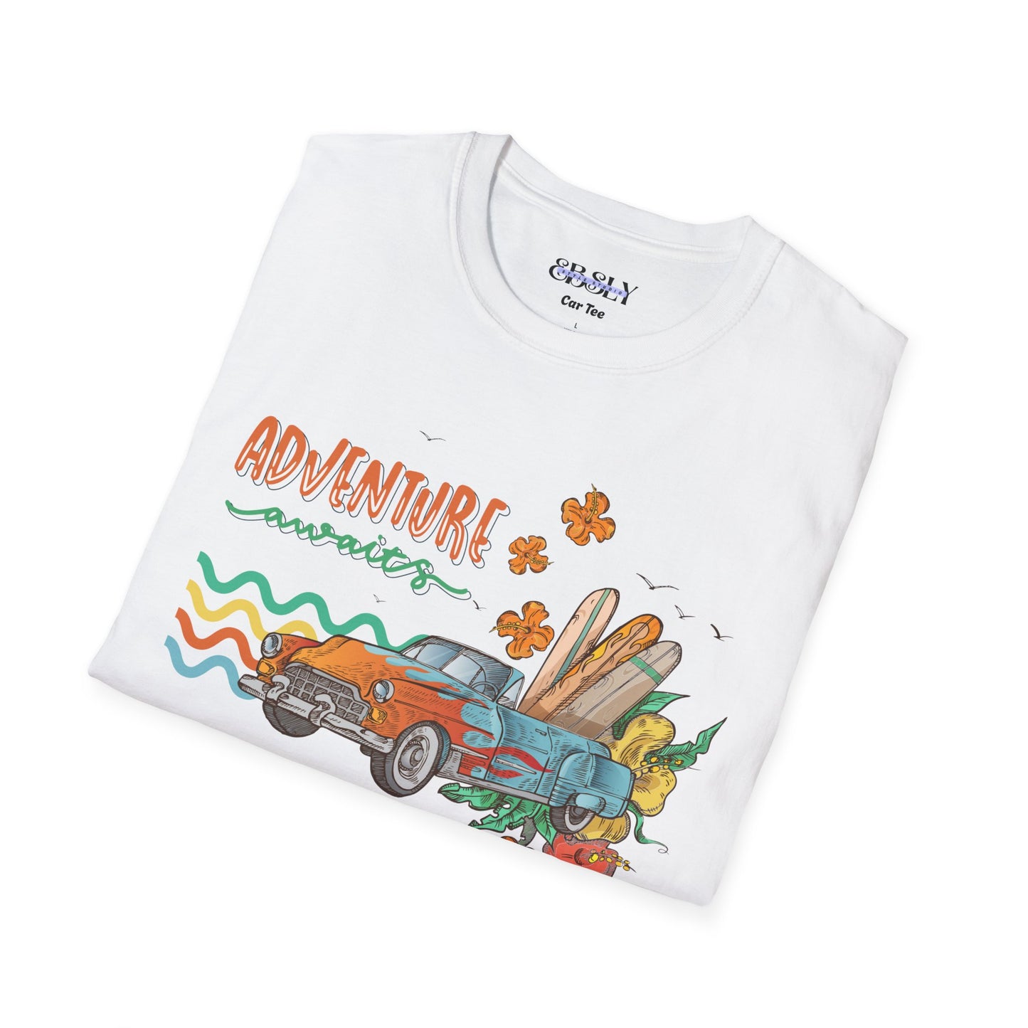 Unisex Adventure Graphic T-Shirt - Fun Travel Tee, Summer Vacation Shirt, Gift for Road Trip Lovers, Retro Car Design, Casual Wear