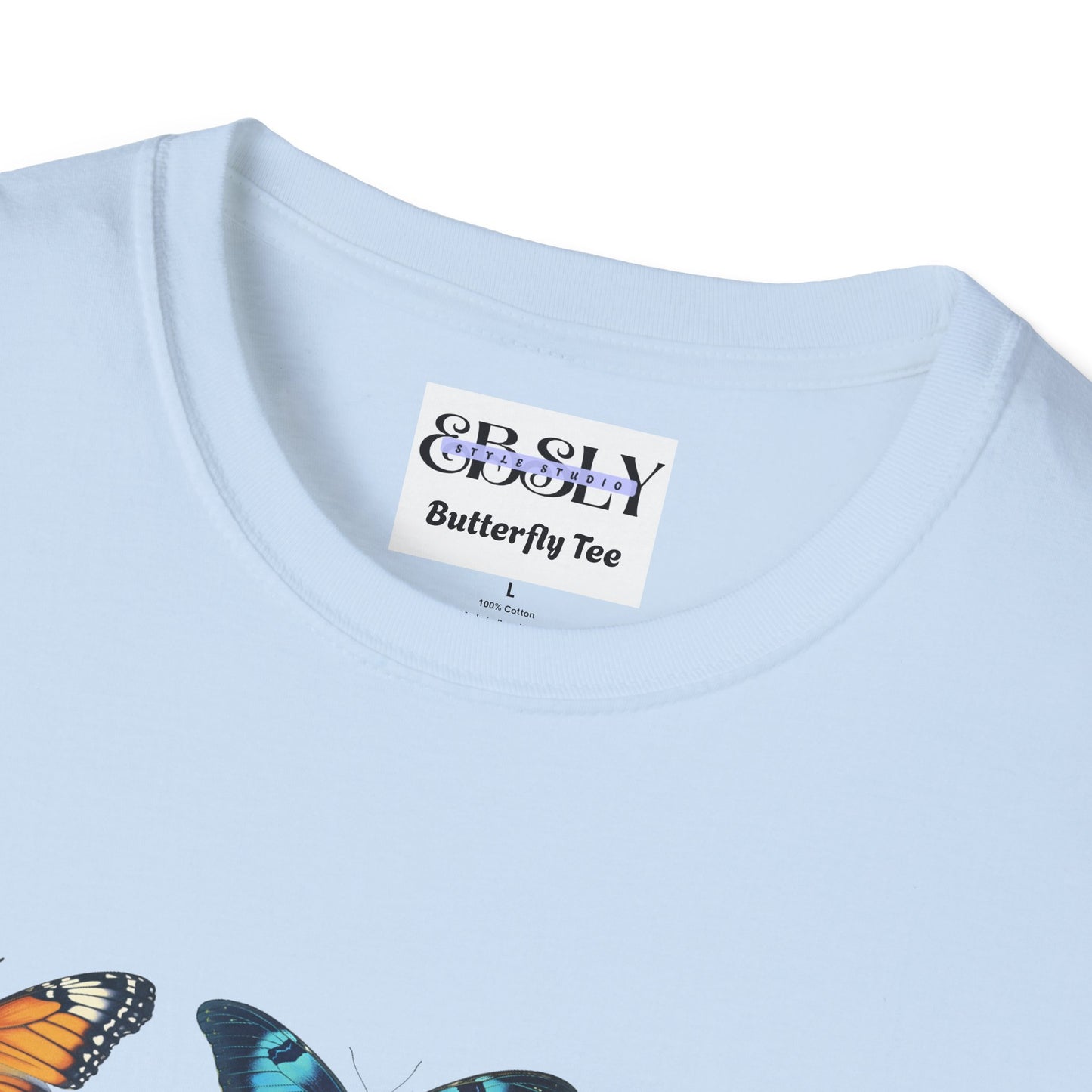 Butterfly Print Unisex T-Shirt, Nature Lovers Tee, Gift for Her, Birthday Shirt, Eco-Friendly Fashion, Summer Wardrobe Essential