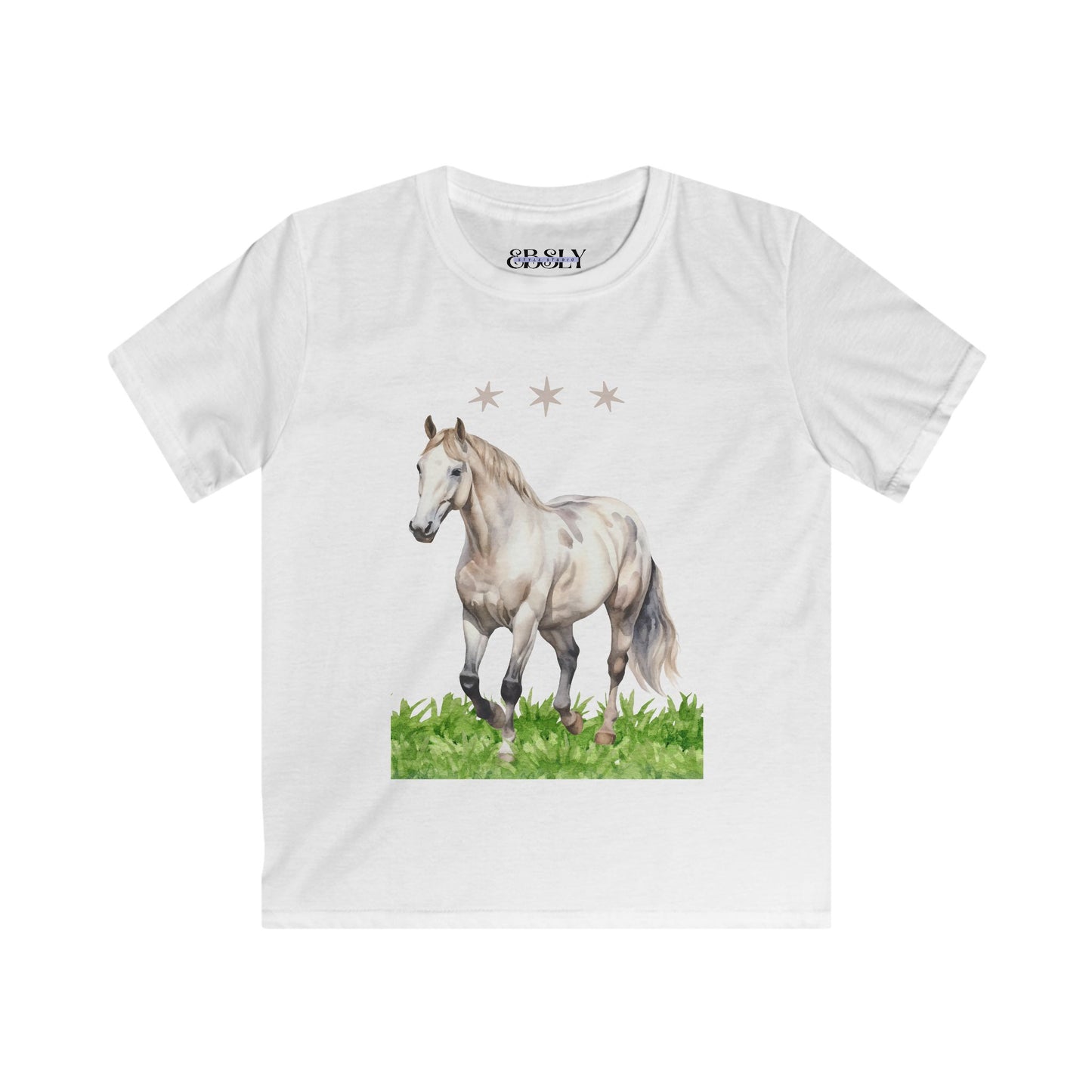Kids Horse Graphic Tee, Softstyle Children's T-Shirt, Unicorn Lover Gift, Birthday Apparel, Animal Print Clothing