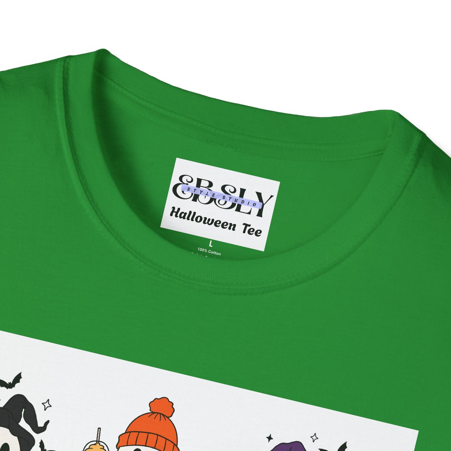 Cute & Spooky Ghosts Unisex Softstyle T-Shirt, Halloween Tee, Fall Fashion, Cute Ghost Shirt, Trick or Treat Apparel