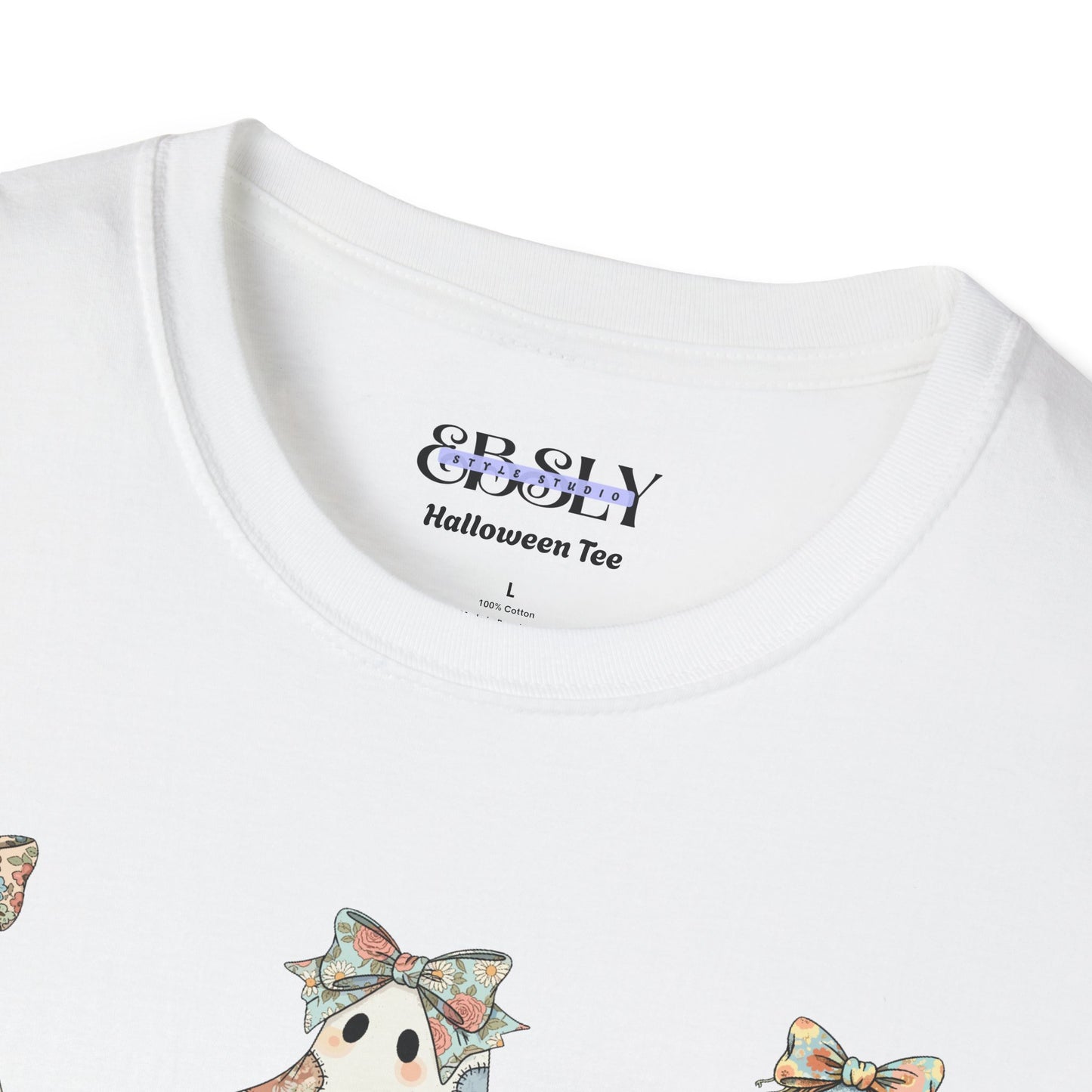 Adorable Ghost Illustration T-Shirt, Cute Graphic Tee for Nature Lovers, Gift for Kids and Adults, Fun & Cozy Outfit, Birthday Gift