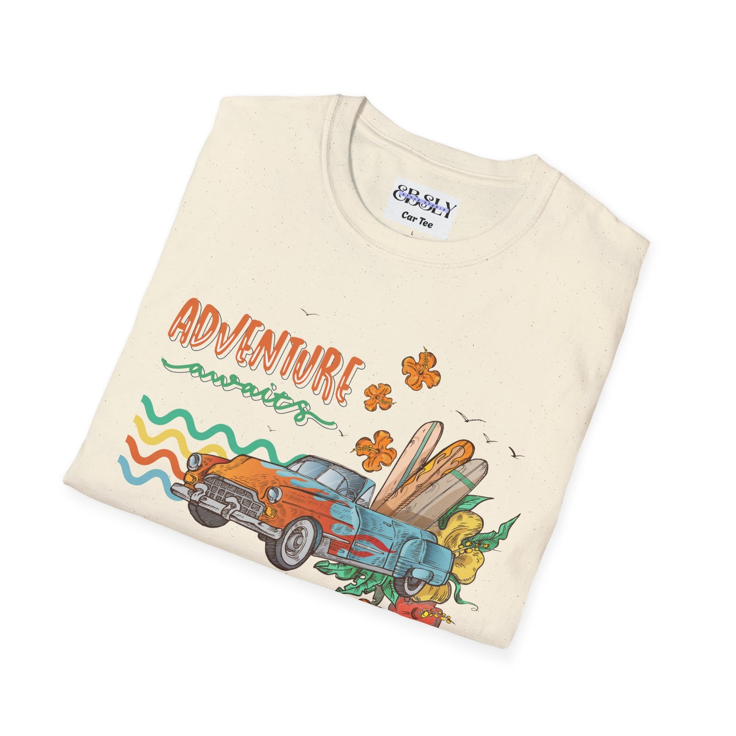 Unisex Adventure Graphic T-Shirt - Fun Travel Tee, Summer Vacation Shirt, Gift for Road Trip Lovers, Retro Car Design, Casual Wear