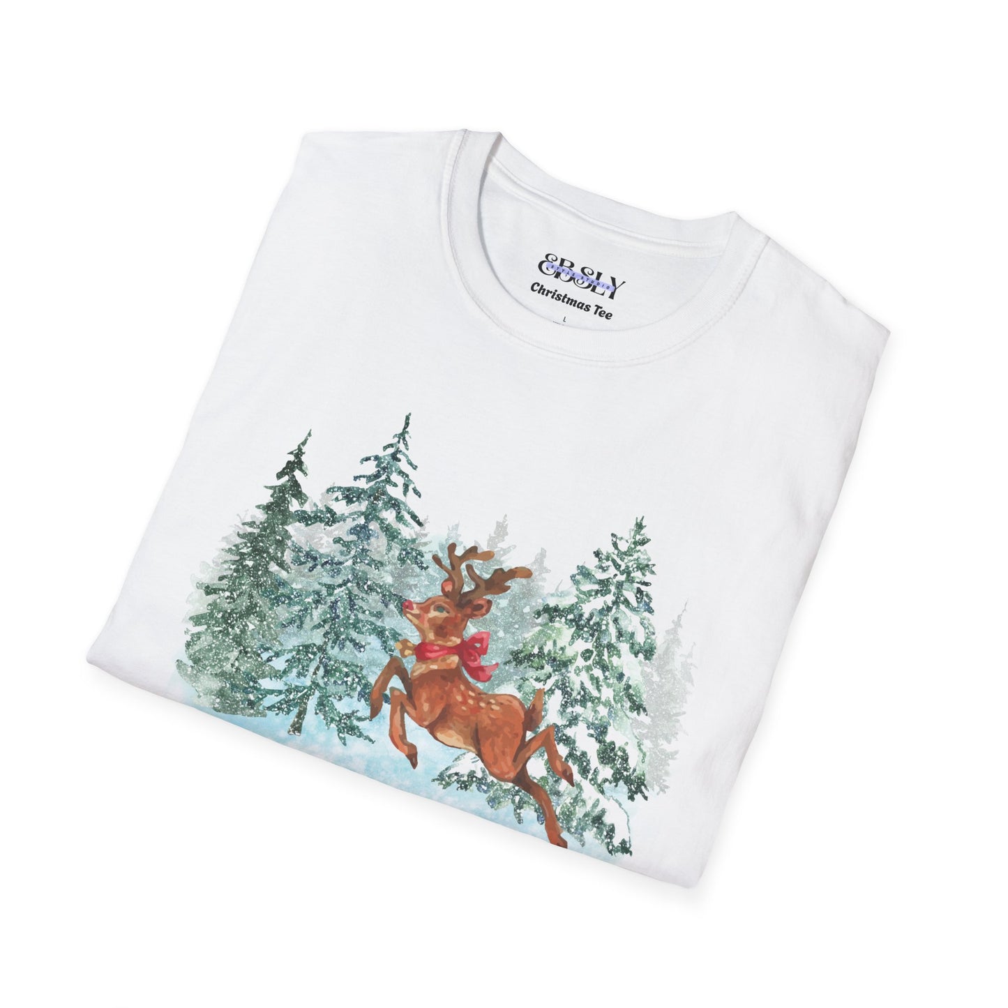 Merry Christmas Reindeer T-Shirt, Holiday Tee, Festive Gift, Winter Apparel, Cozy Christmas Shirt, Unisex Seasonal Clothing