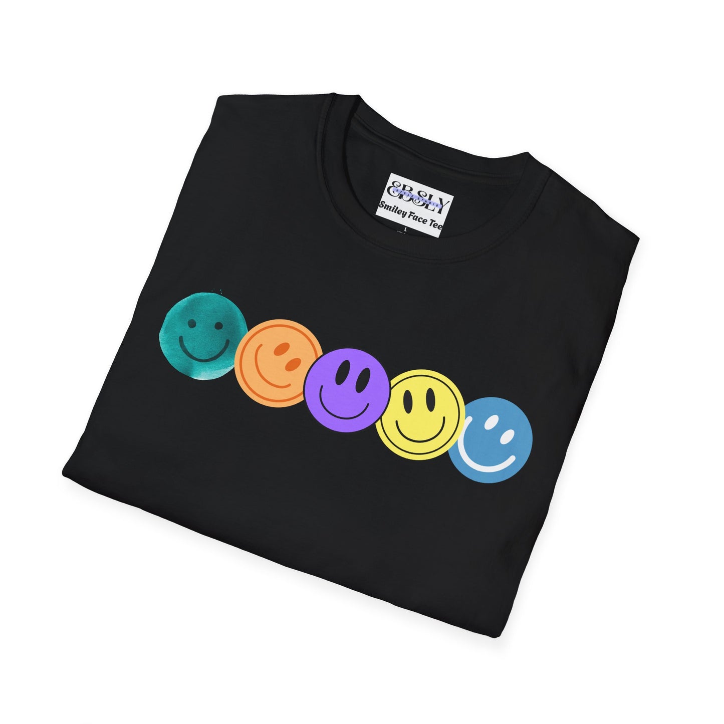 Smile Face Unisex T-Shirt | Positive Vibes Summer Tee, Gift for Friends, Casual Outfit, Feel-Good Apparel