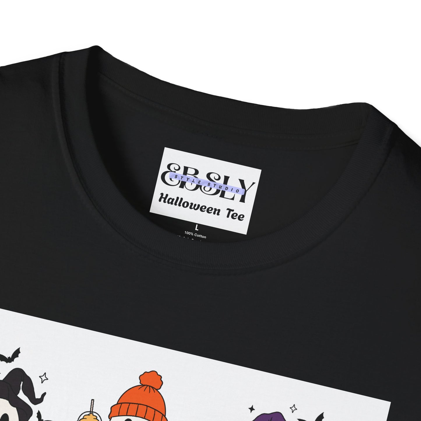 Cute & Spooky Ghosts Unisex Softstyle T-Shirt, Halloween Tee, Fall Fashion, Cute Ghost Shirt, Trick or Treat Apparel