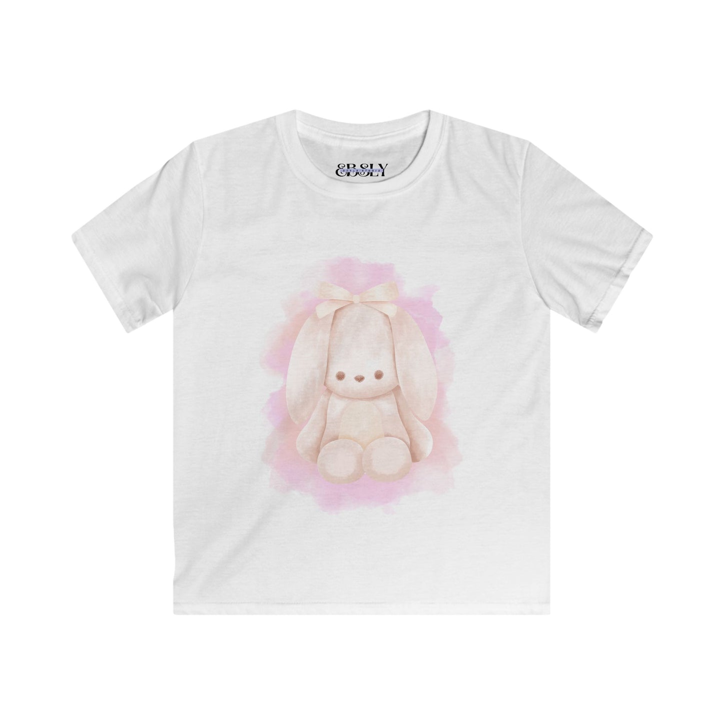 Kids Bunny Tee | Softstyle T-Shirt for Children, Cute Bunny Graphic, Ideal for Birthdays, Easter, Everyday Wear, Gift for Kids
