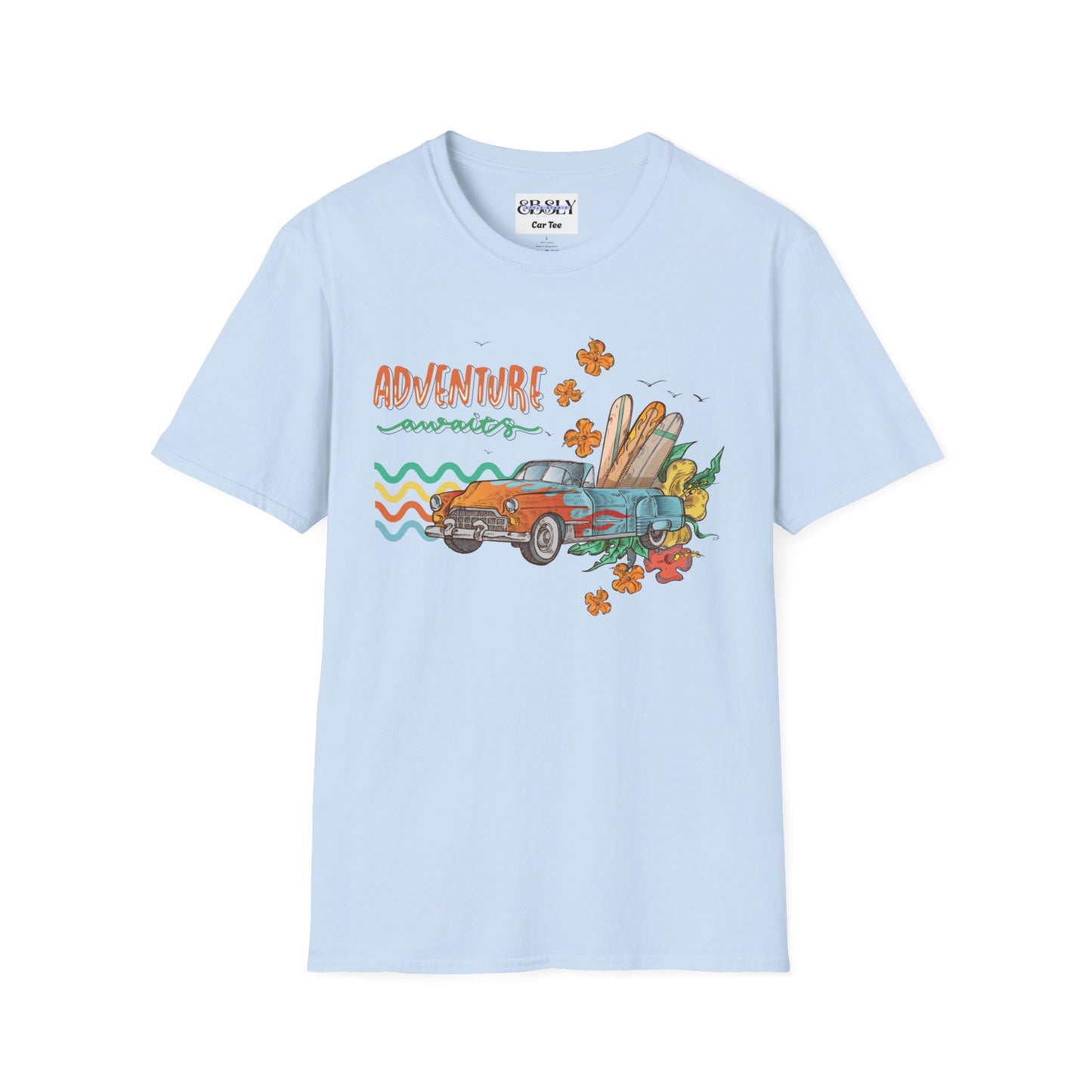 Unisex Adventure Graphic T-Shirt - Fun Travel Tee, Summer Vacation Shirt, Gift for Road Trip Lovers, Retro Car Design, Casual Wear