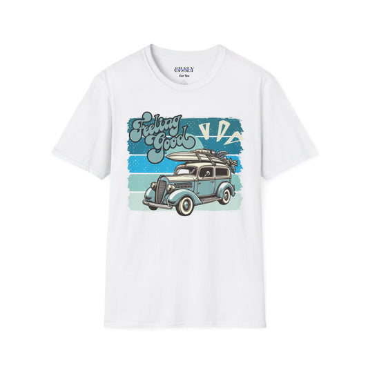 Retro Car Graphic T-Shirt - Vintage Summer Vibes, Perfect for Road Trips, Beach Days, and Casual Outings