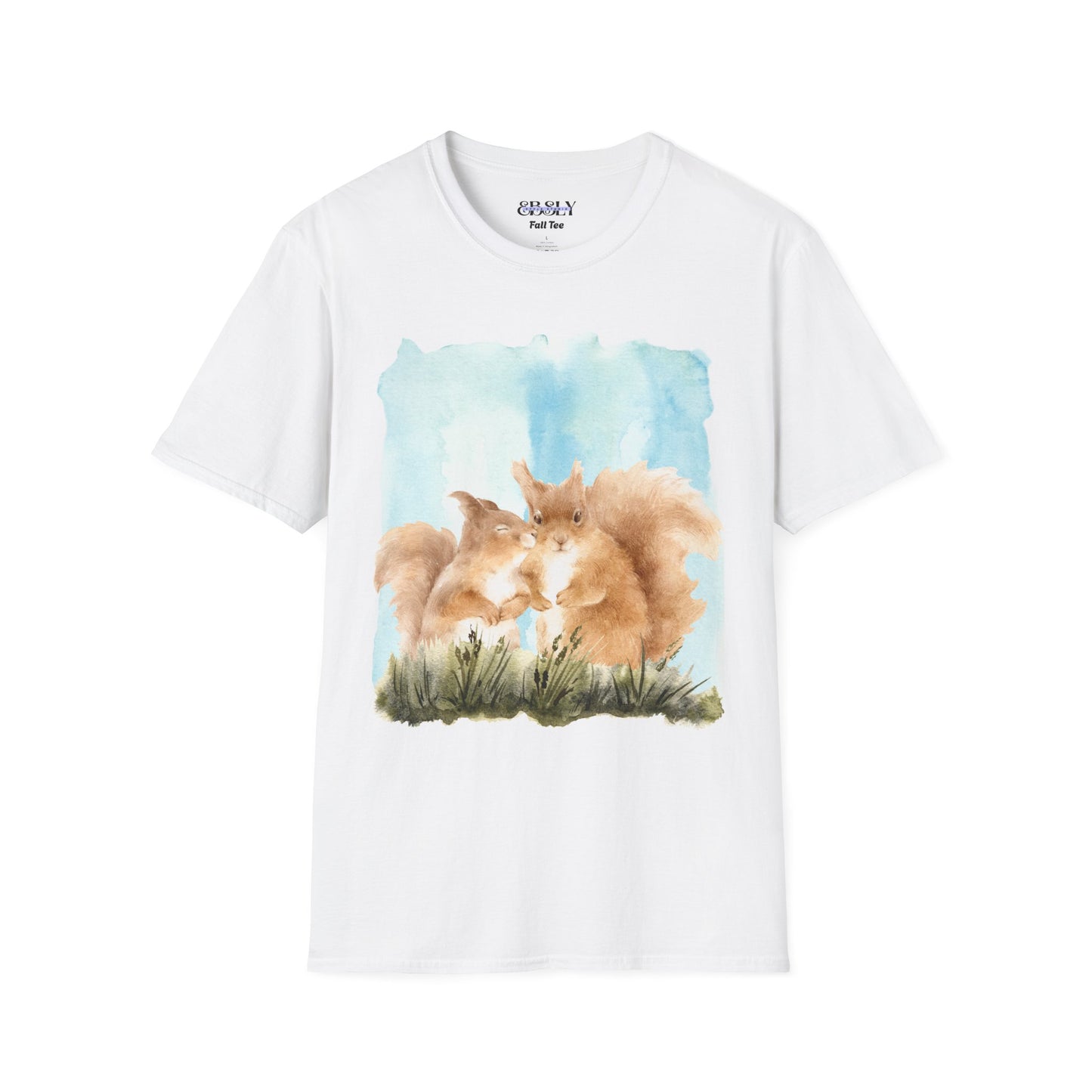 Whimsical Squirrel Art Tee, Nature Lover Gift, Cute Wildlife Shirt, Animal Lover Apparel, Eco-Friendly T-Shirt