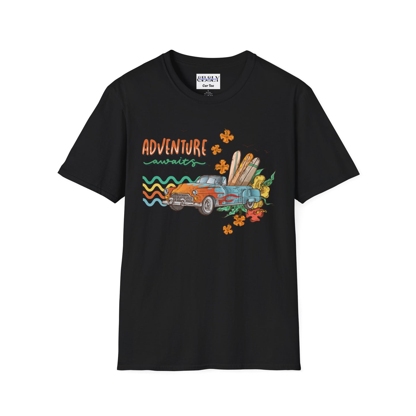 Unisex Adventure Graphic T-Shirt - Fun Travel Tee, Summer Vacation Shirt, Gift for Road Trip Lovers, Retro Car Design, Casual Wear