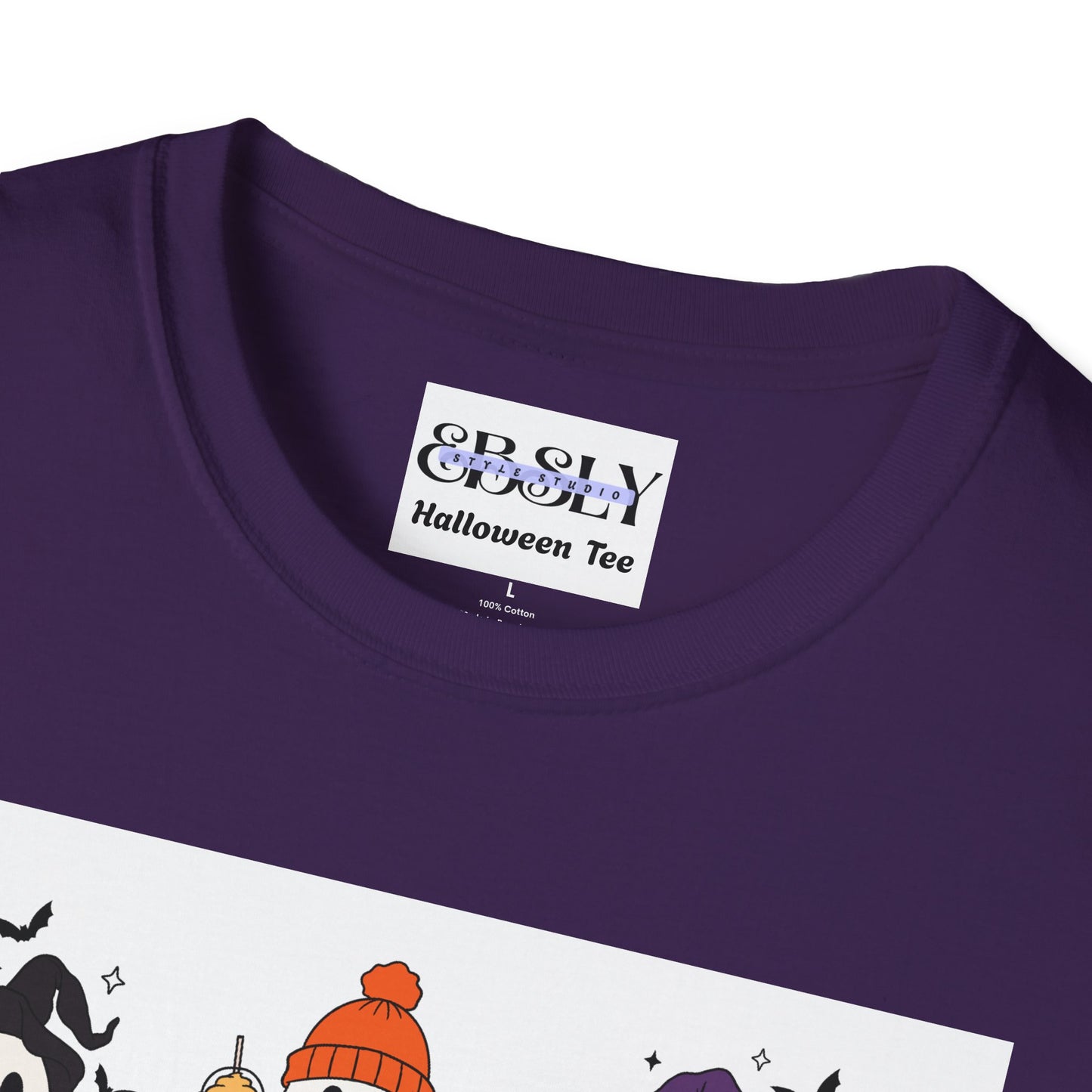 Cute & Spooky Ghosts Unisex Softstyle T-Shirt, Halloween Tee, Fall Fashion, Cute Ghost Shirt, Trick or Treat Apparel