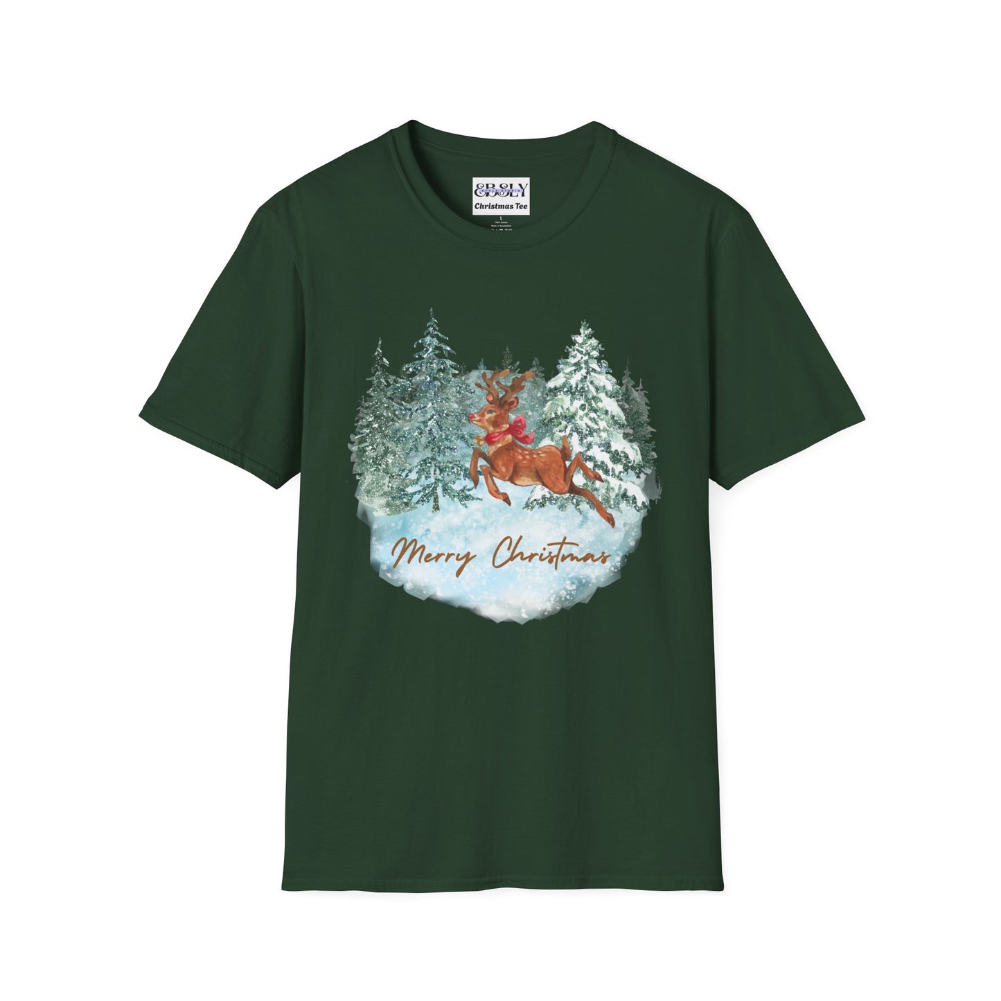 Merry Christmas Reindeer T-Shirt, Holiday Tee, Festive Gift, Winter Apparel, Cozy Christmas Shirt, Unisex Seasonal Clothing