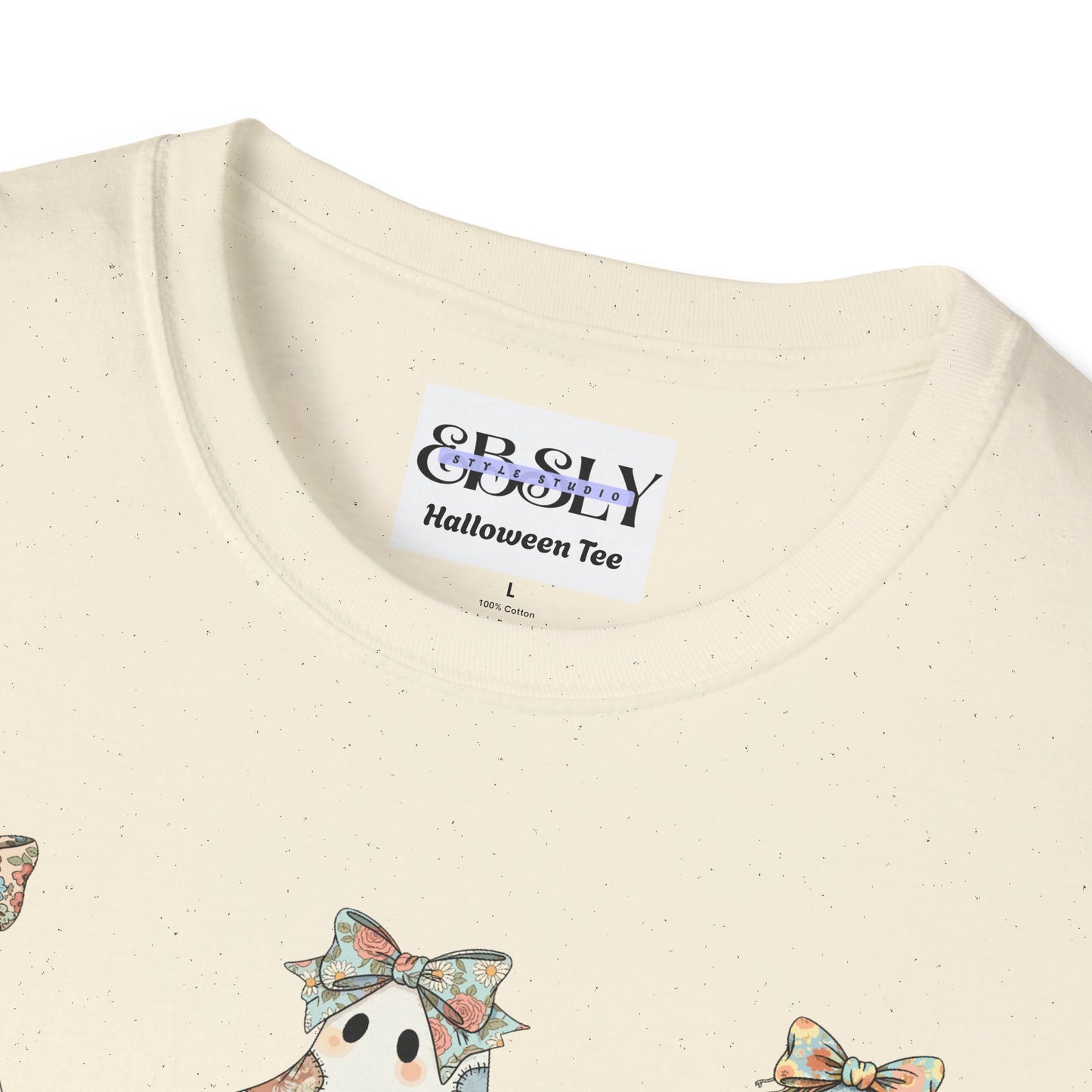 Adorable Ghost Illustration T-Shirt, Cute Graphic Tee for Nature Lovers, Gift for Kids and Adults, Fun & Cozy Outfit, Birthday Gift