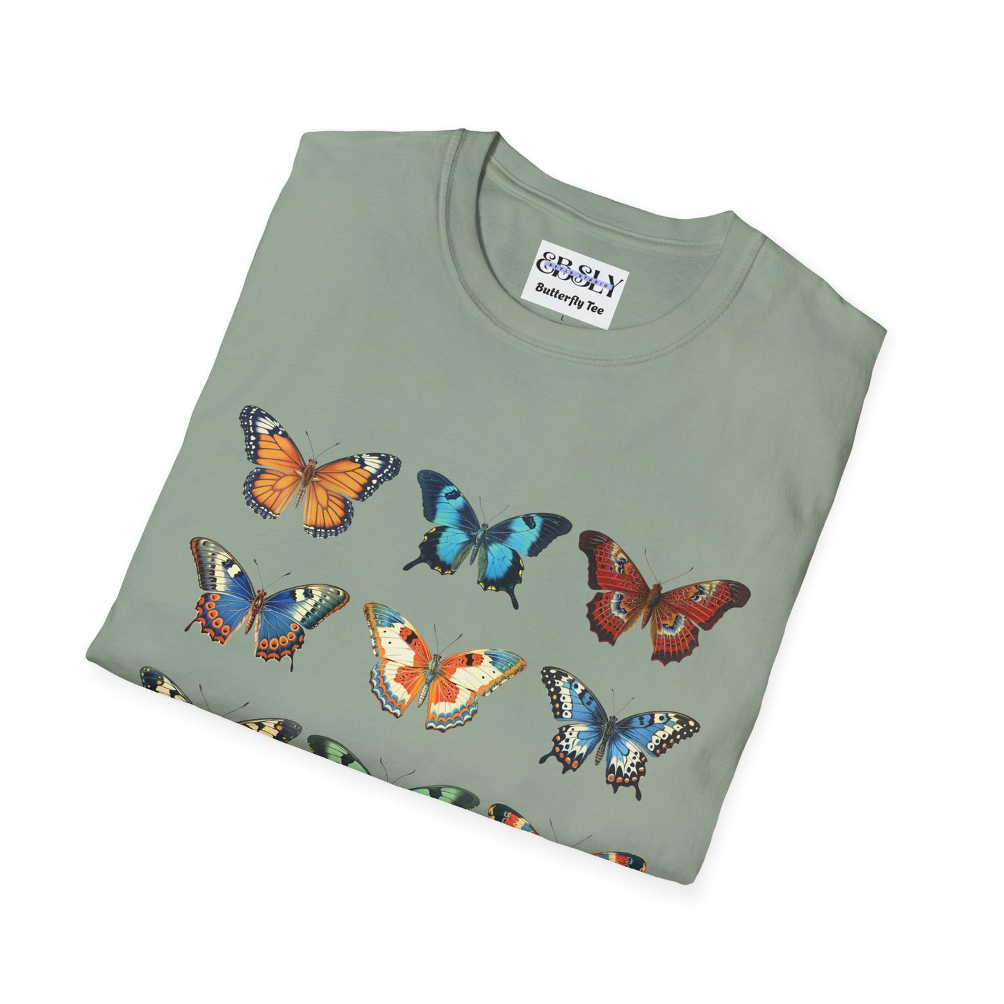 Butterfly Print Unisex T-Shirt, Nature Lovers Tee, Gift for Her, Birthday Shirt, Eco-Friendly Fashion, Summer Wardrobe Essential