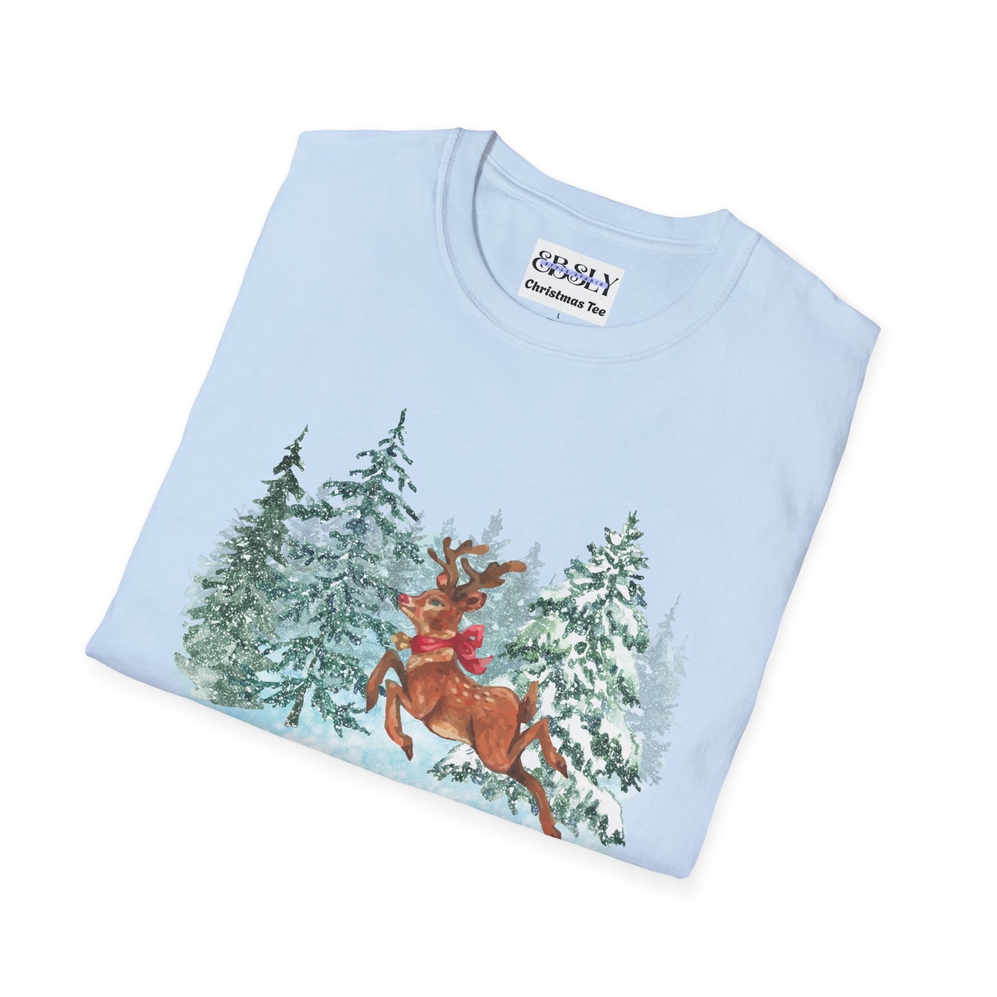 Merry Christmas Reindeer T-Shirt, Holiday Tee, Festive Gift, Winter Apparel, Cozy Christmas Shirt, Unisex Seasonal Clothing