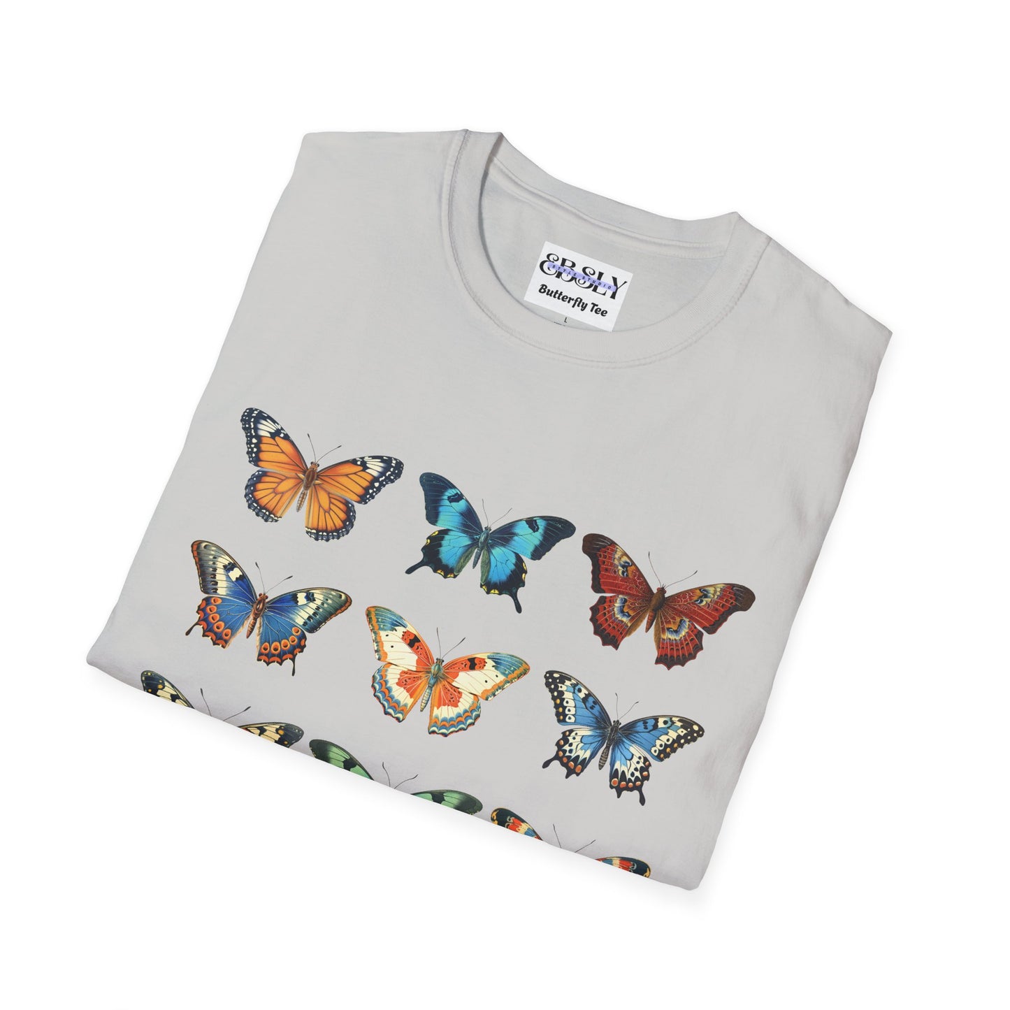 Butterfly Print Unisex T-Shirt, Nature Lovers Tee, Gift for Her, Birthday Shirt, Eco-Friendly Fashion, Summer Wardrobe Essential