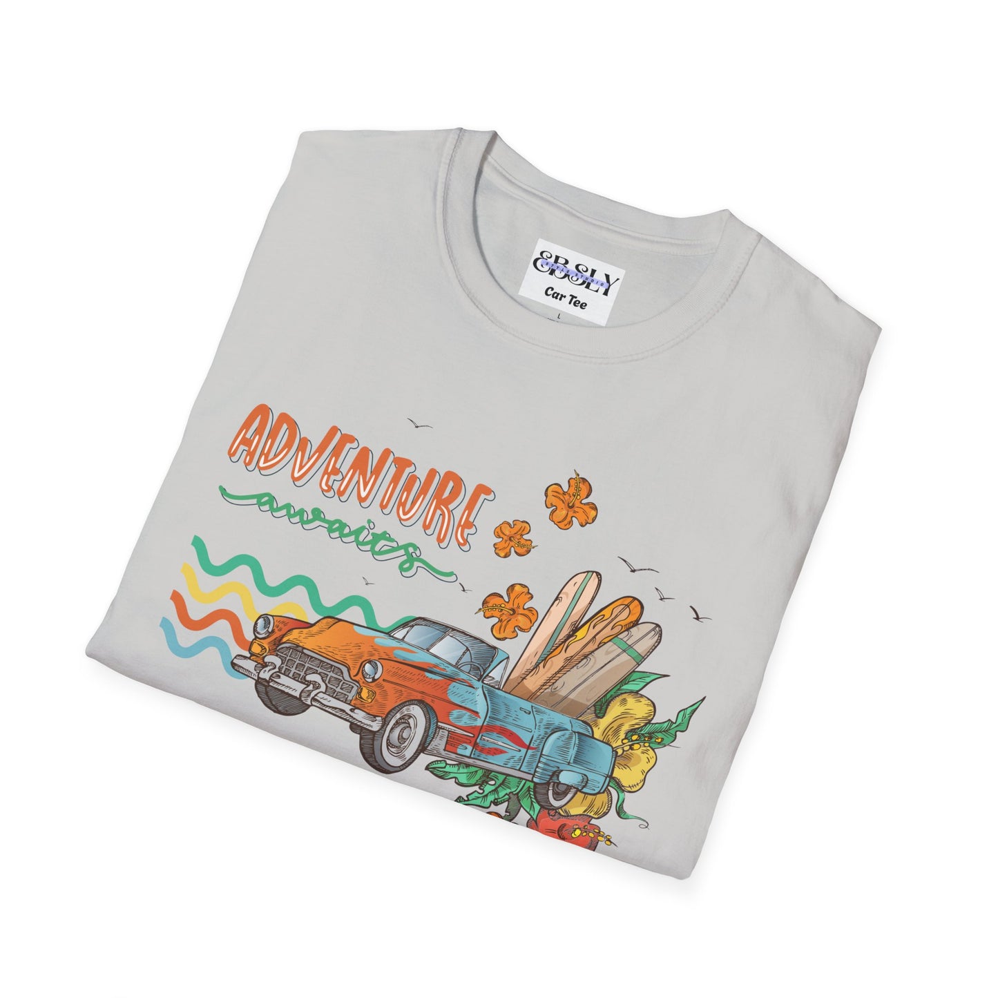 Unisex Adventure Graphic T-Shirt - Fun Travel Tee, Summer Vacation Shirt, Gift for Road Trip Lovers, Retro Car Design, Casual Wear