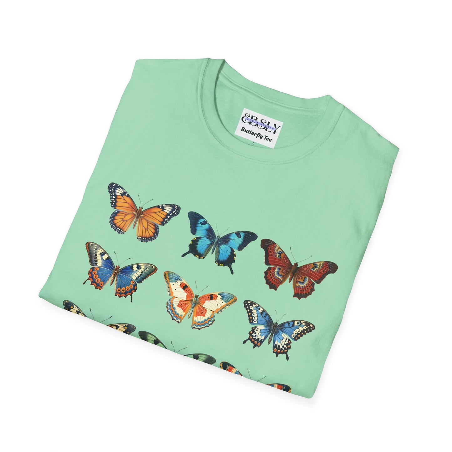 Butterfly Print Unisex T-Shirt, Nature Lovers Tee, Gift for Her, Birthday Shirt, Eco-Friendly Fashion, Summer Wardrobe Essential