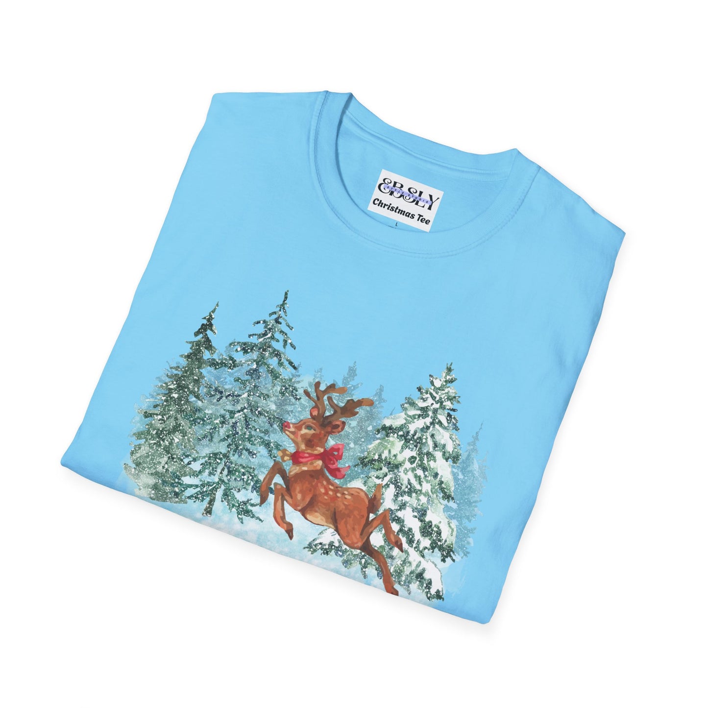 Merry Christmas Reindeer T-Shirt, Holiday Tee, Festive Gift, Winter Apparel, Cozy Christmas Shirt, Unisex Seasonal Clothing