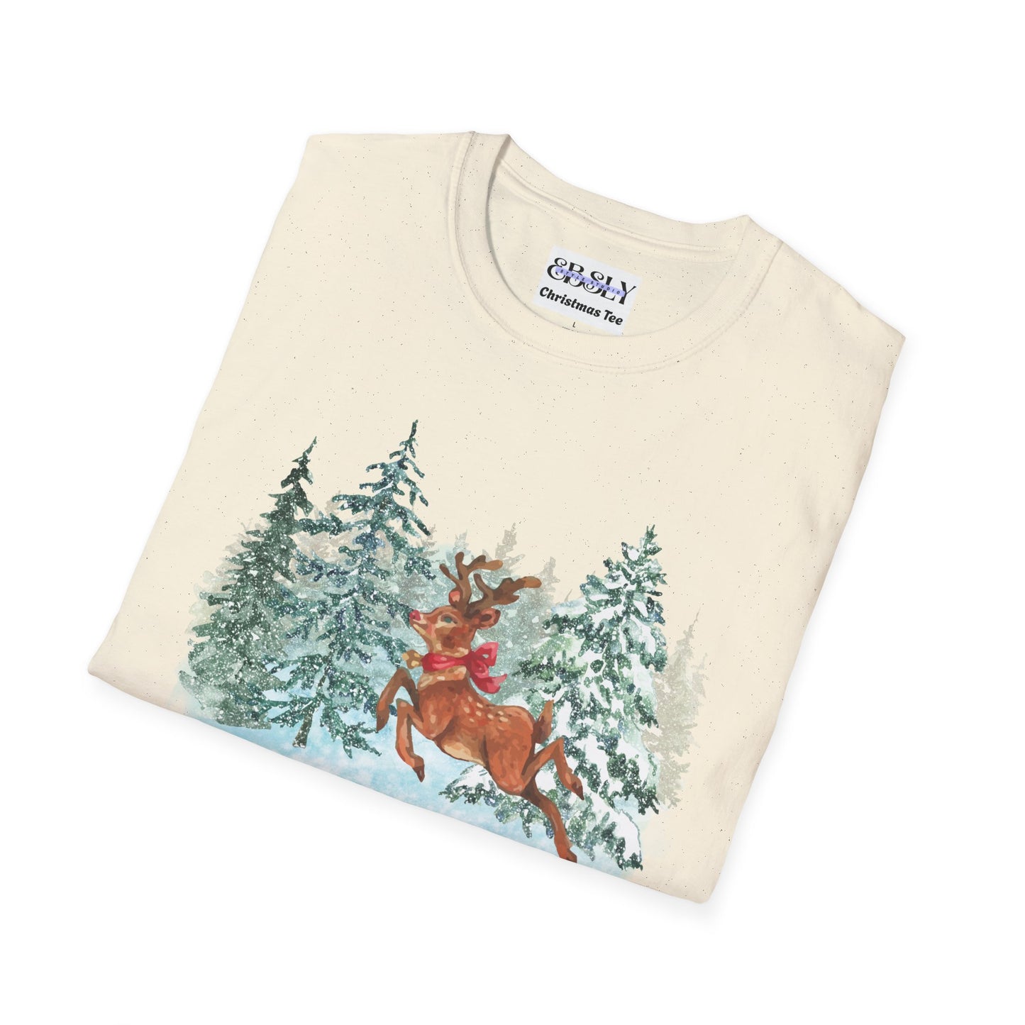 Merry Christmas Reindeer T-Shirt, Holiday Tee, Festive Gift, Winter Apparel, Cozy Christmas Shirt, Unisex Seasonal Clothing