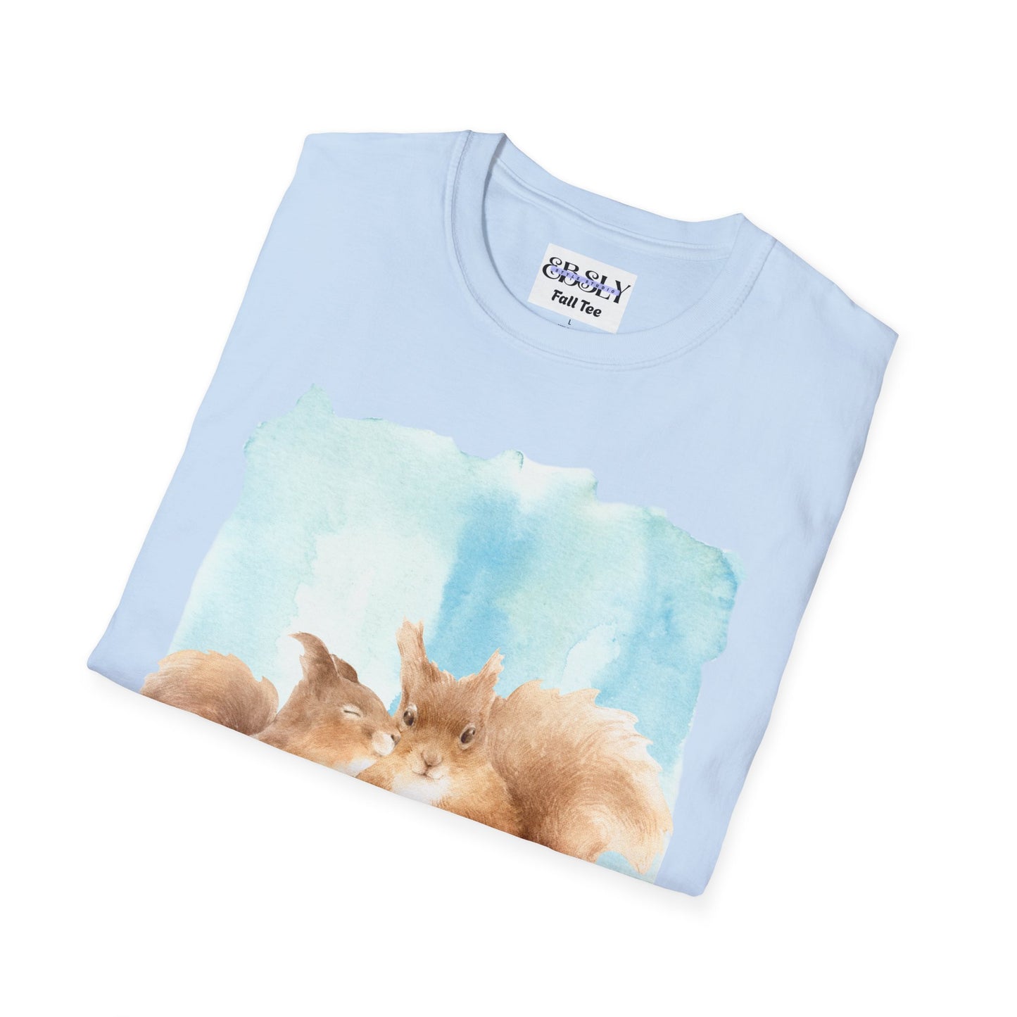 Whimsical Squirrel Art Tee, Nature Lover Gift, Cute Wildlife Shirt, Animal Lover Apparel, Eco-Friendly T-Shirt