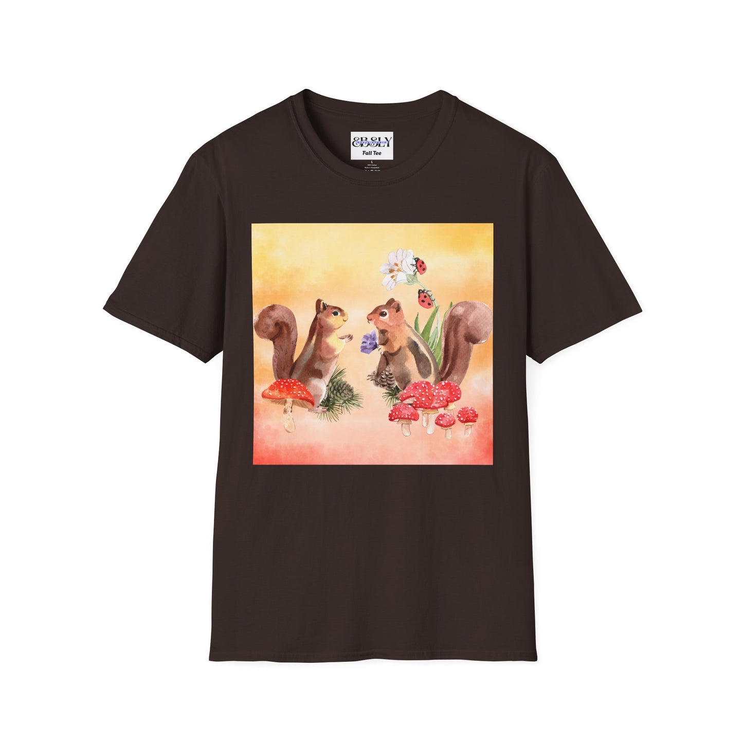 Playful Squirrel Art Unisex Softstyle T-Shirt, Cute Animal Shirt, Gift for Nature Lovers, Casual Wear, Eco-Friendly Fashion