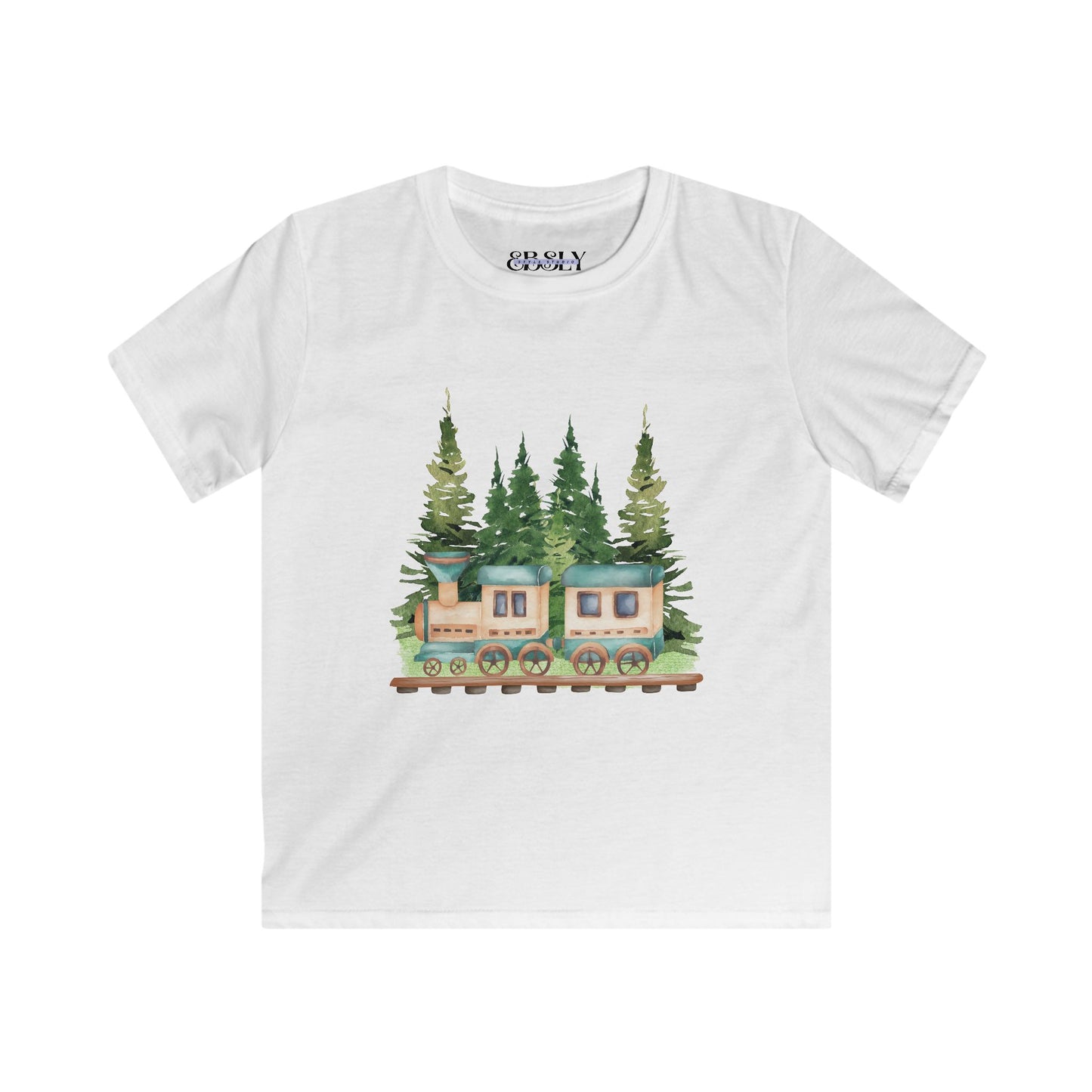 Kids Nature Train Tee, Adventure Shirt, Wilderness Kids Top, Train Lover Gift, Playful Summer Tee