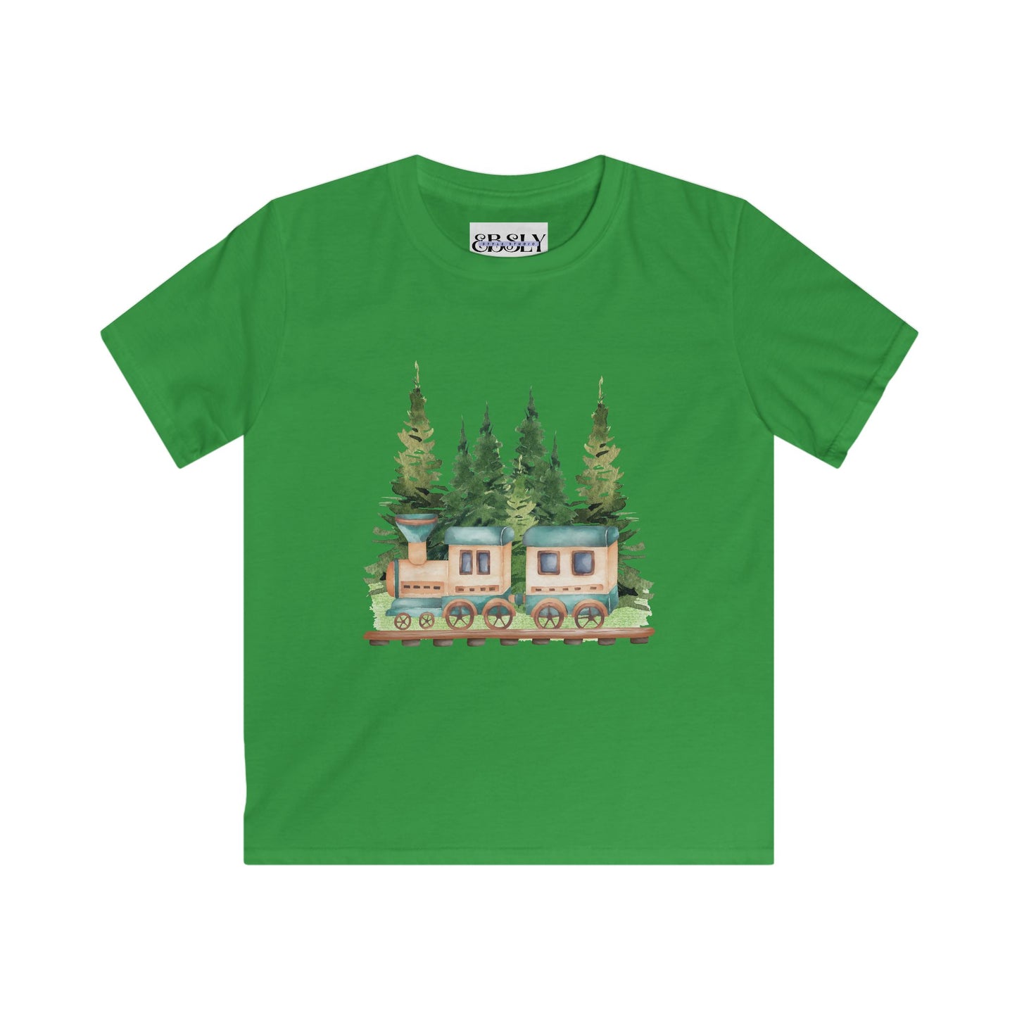 Kids Nature Train Tee, Adventure Shirt, Wilderness Kids Top, Train Lover Gift, Playful Summer Tee