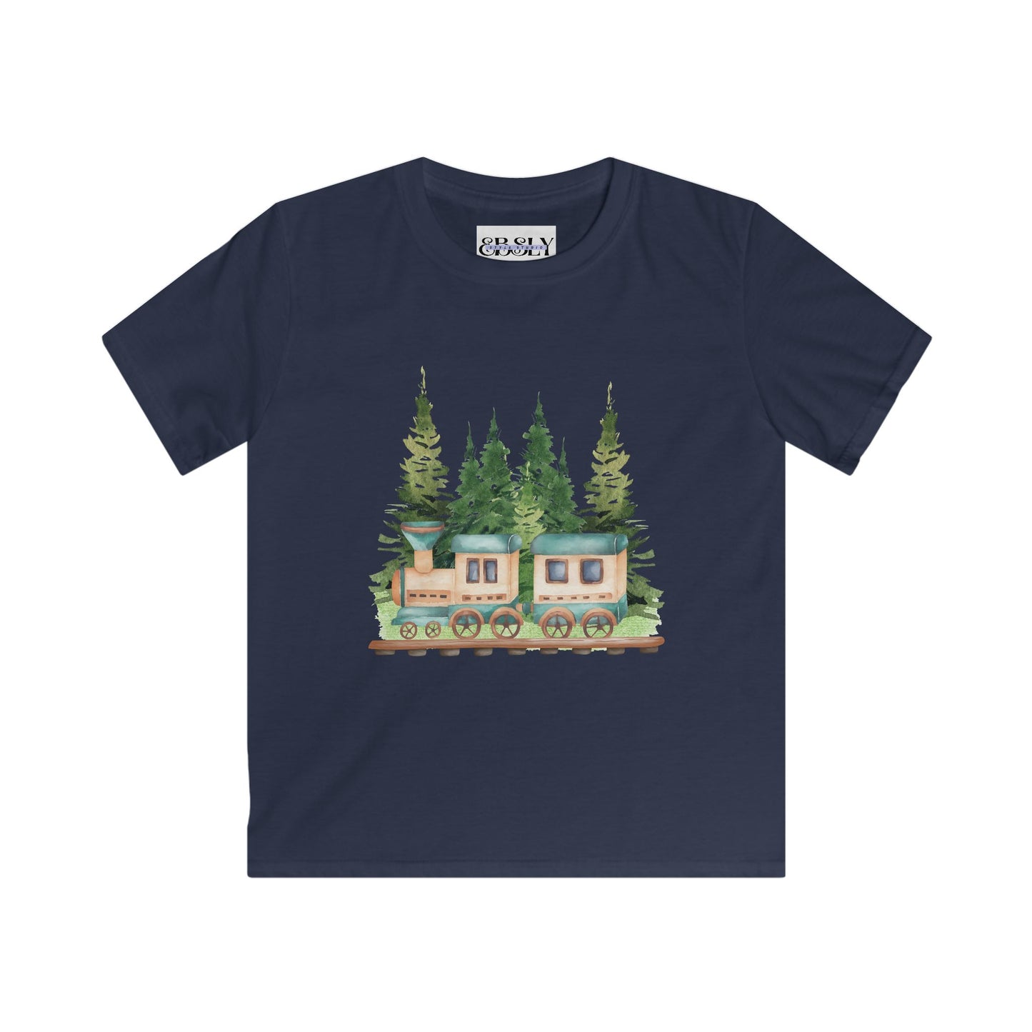 Kids Nature Train Tee, Adventure Shirt, Wilderness Kids Top, Train Lover Gift, Playful Summer Tee