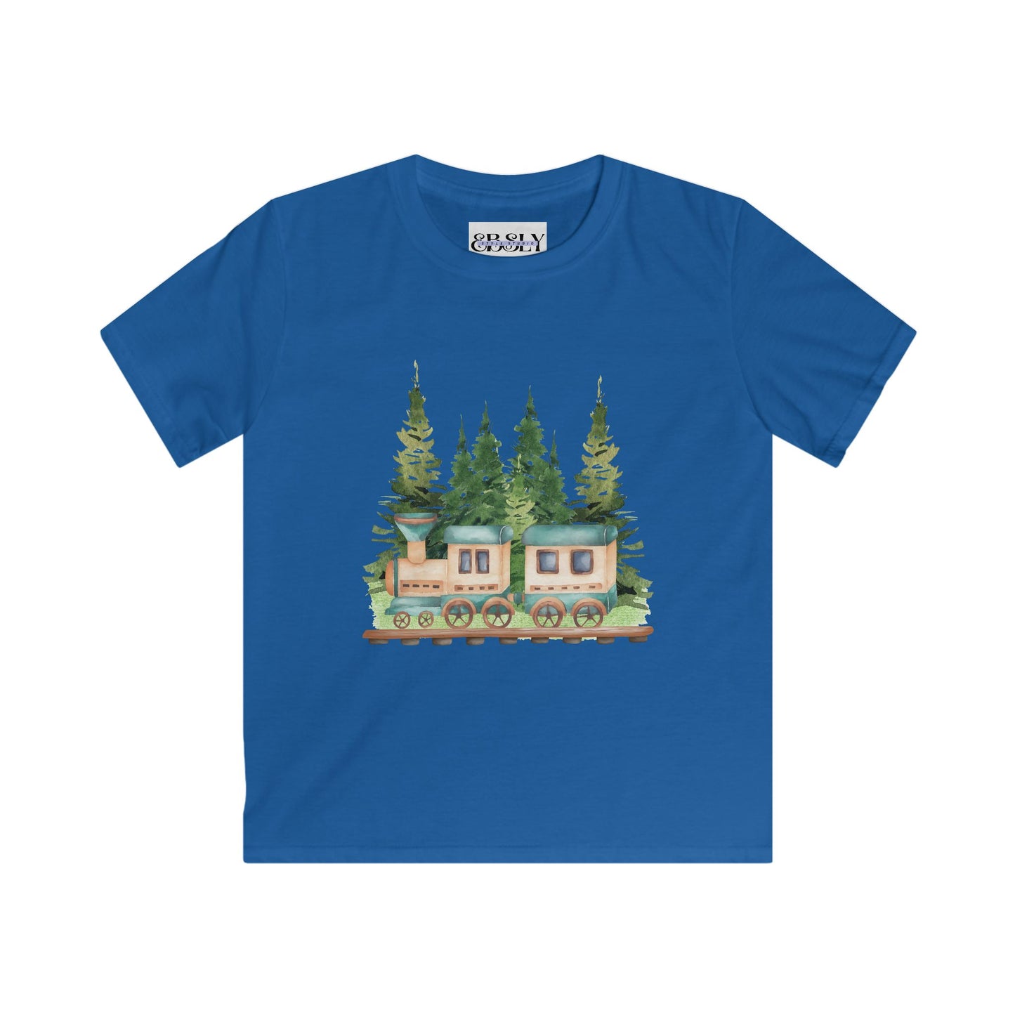 Kids Nature Train Tee, Adventure Shirt, Wilderness Kids Top, Train Lover Gift, Playful Summer Tee
