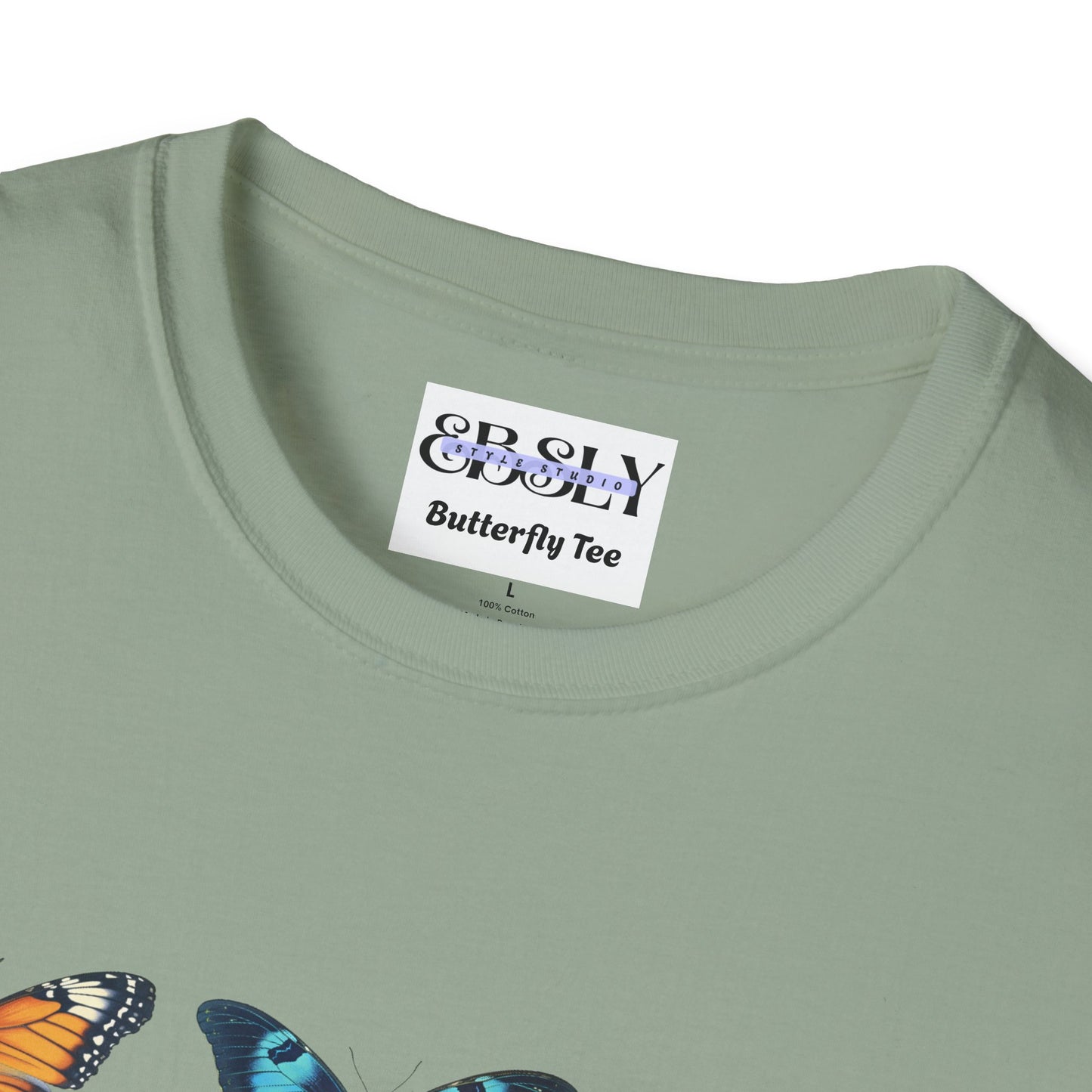 Butterfly Print Unisex T-Shirt, Nature Lovers Tee, Gift for Her, Birthday Shirt, Eco-Friendly Fashion, Summer Wardrobe Essential