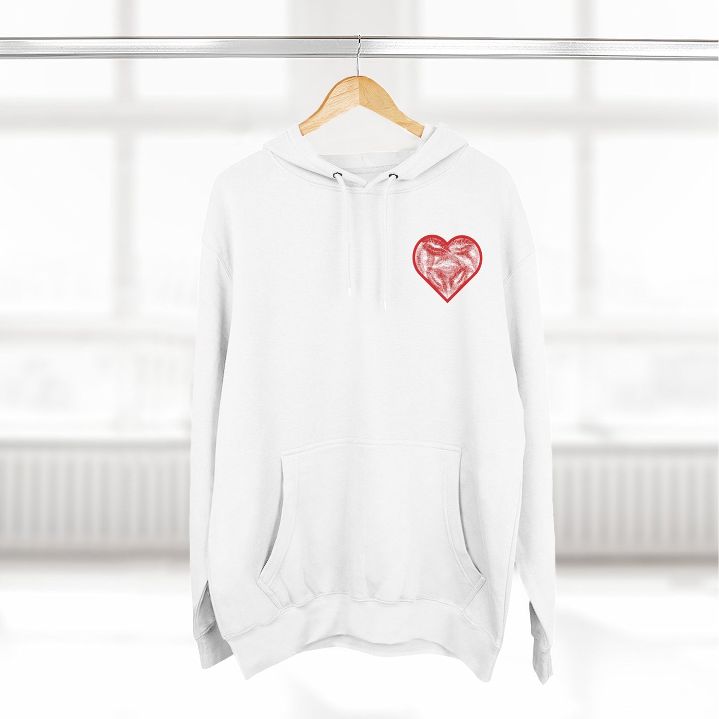 Romantic Kiss Lip Print Hoodie, Love Gift, Couples Apparel, Valentine's Day, Cozy Hoodie for Her