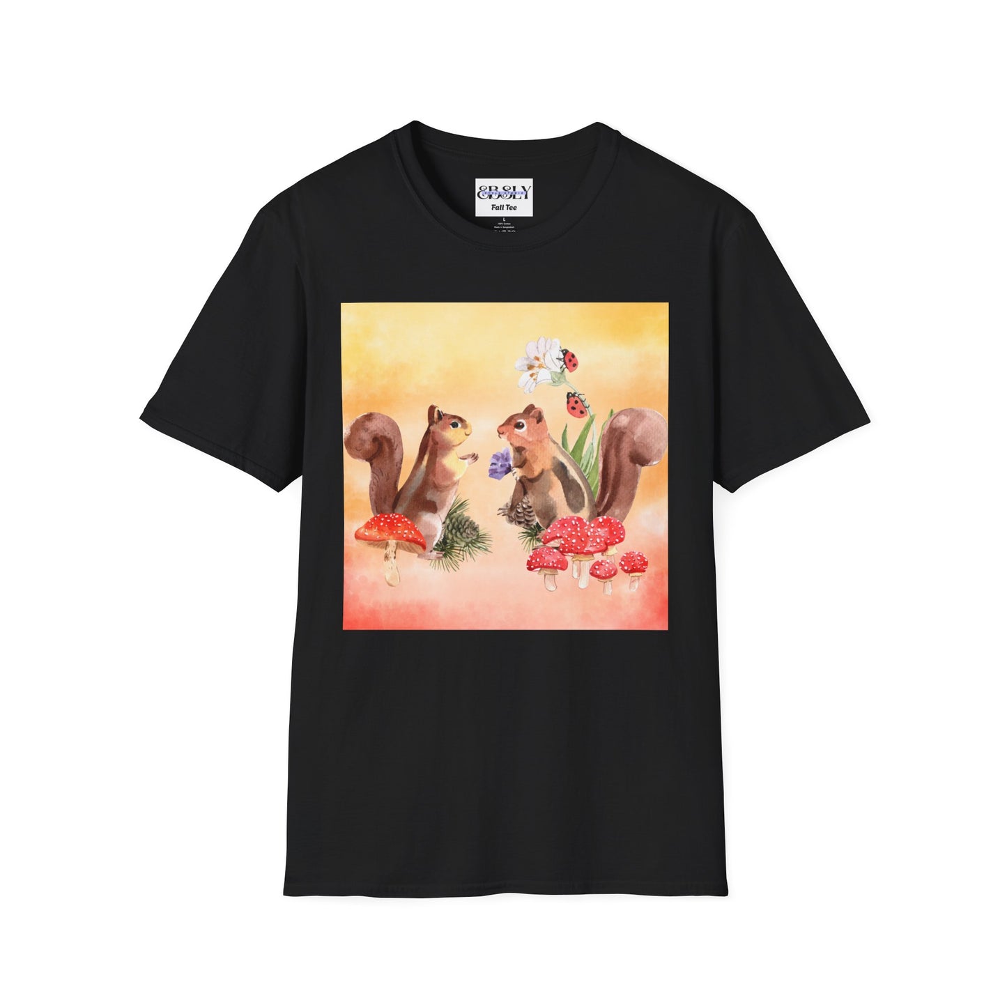 Playful Squirrel Art Unisex Softstyle T-Shirt, Cute Animal Shirt, Gift for Nature Lovers, Casual Wear, Eco-Friendly Fashion