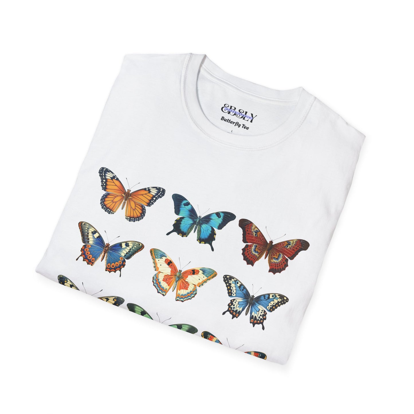 Butterfly Print Unisex T-Shirt, Nature Lovers Tee, Gift for Her, Birthday Shirt, Eco-Friendly Fashion, Summer Wardrobe Essential