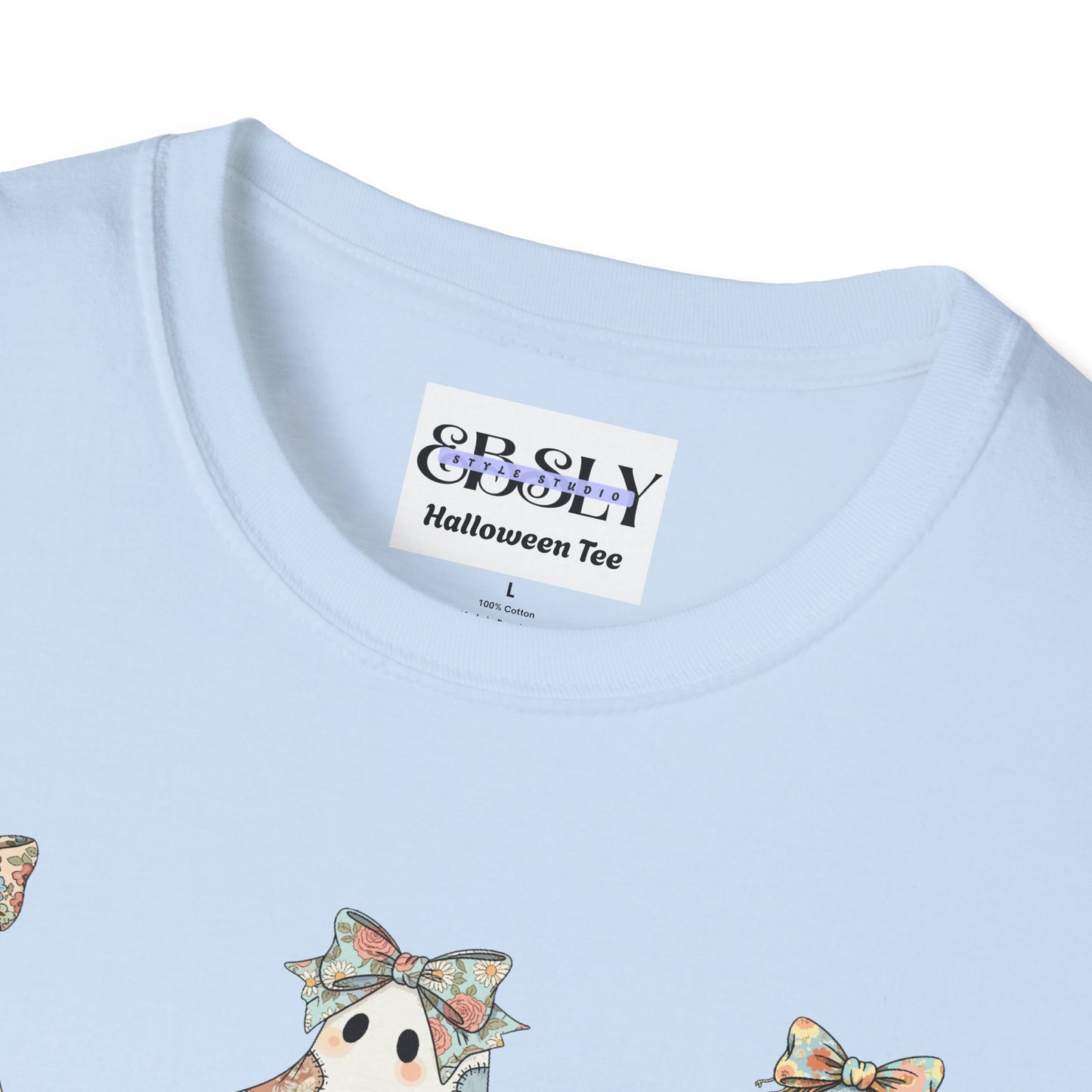 Adorable Ghost Illustration T-Shirt, Cute Graphic Tee for Nature Lovers, Gift for Kids and Adults, Fun & Cozy Outfit, Birthday Gift