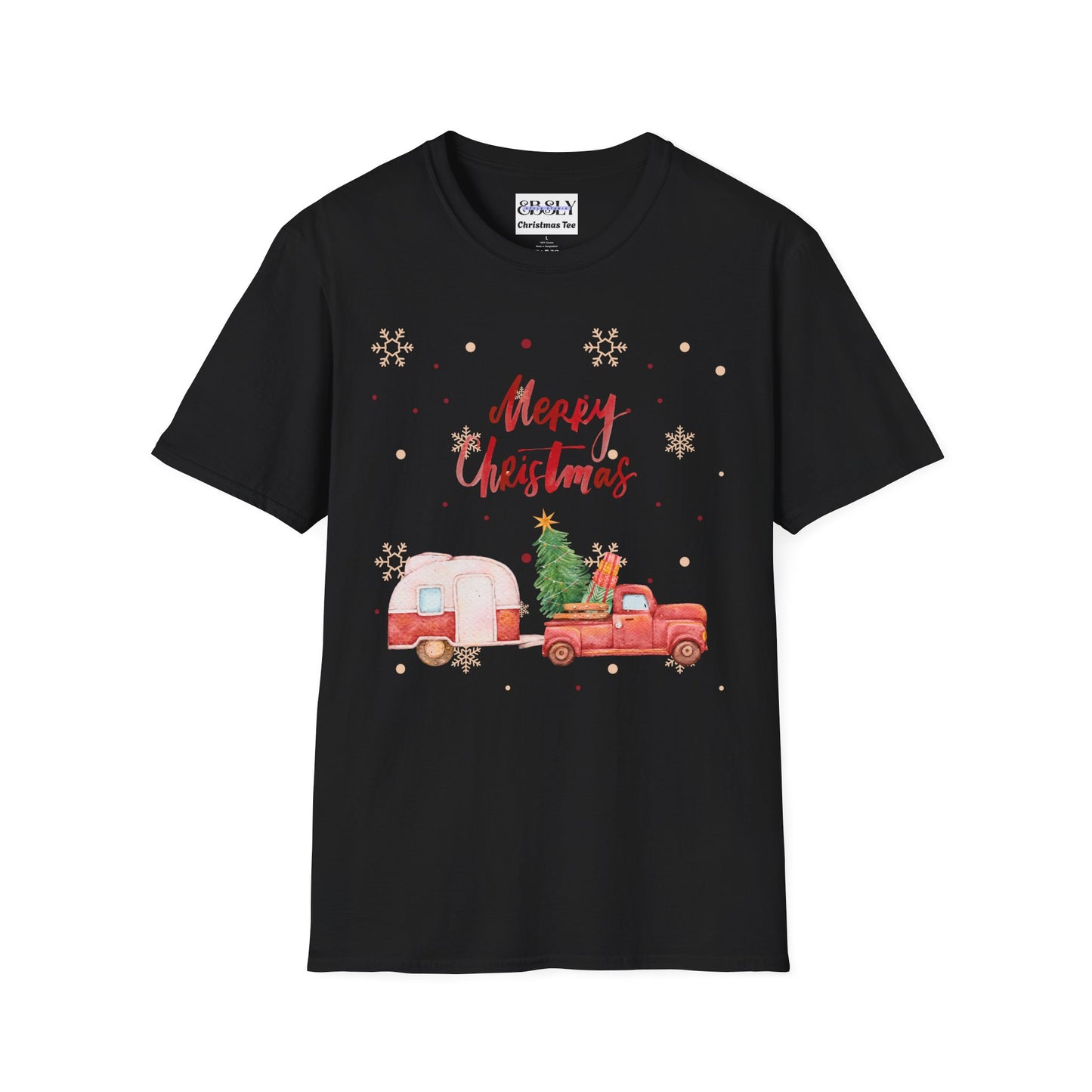 Merry Christmas Vintage Truck T-Shirt, Holiday Gift, Unisex Tee, Winter Apparel, Family Matching Shirts, Festive Outfit