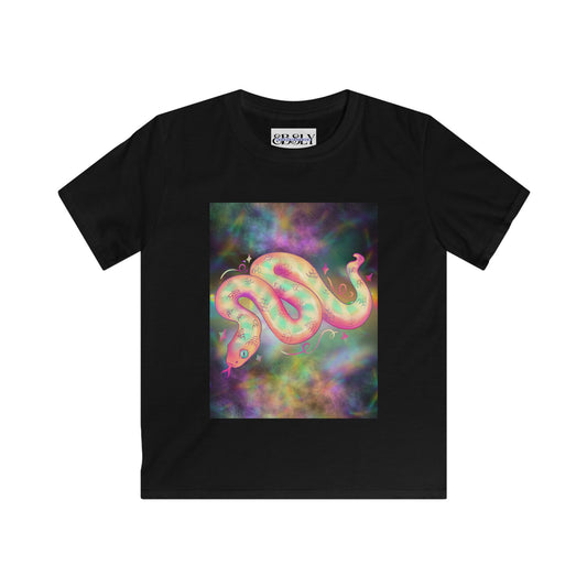 Vibrant Youth Tee with Colorful Snake Design, Cool Kids Shirt, Trendy Graphic Tee, Fun Summer Apparel, Unique Gift for Youngsters