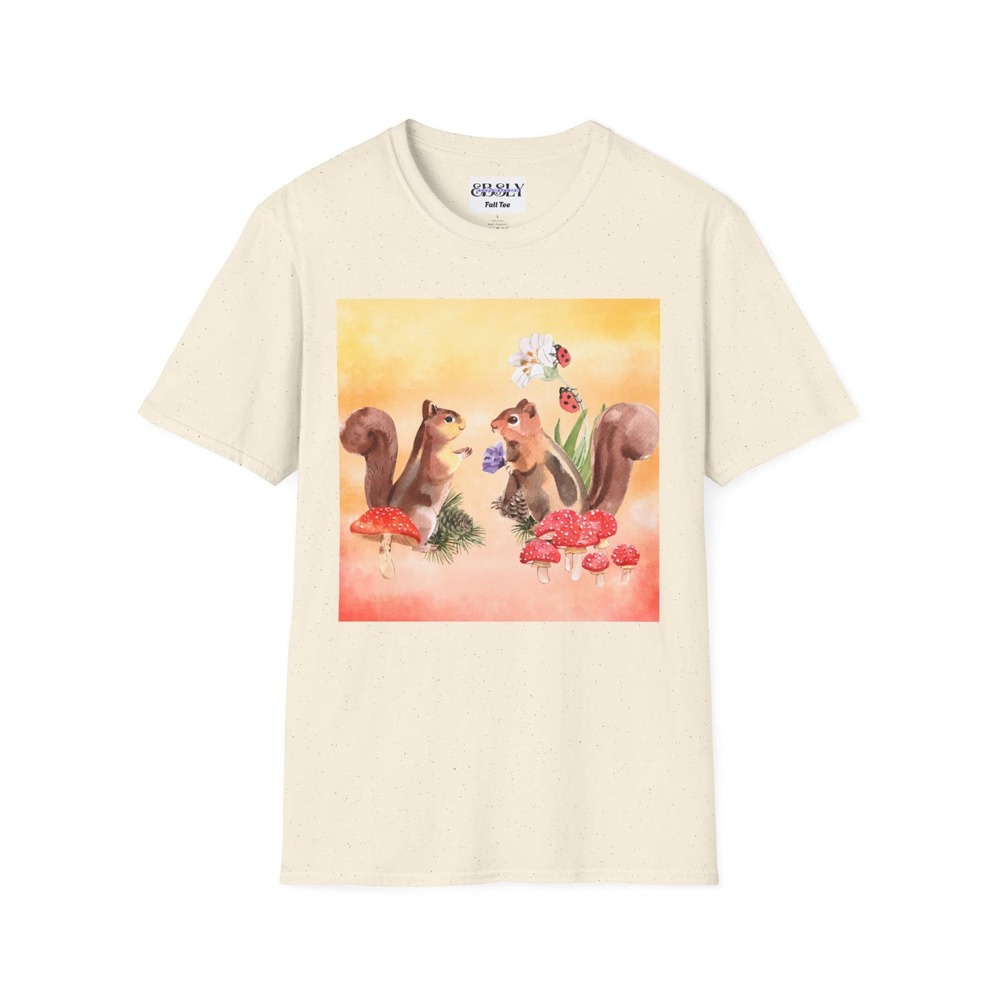 Playful Squirrel Art Unisex Softstyle T-Shirt, Cute Animal Shirt, Gift for Nature Lovers, Casual Wear, Eco-Friendly Fashion