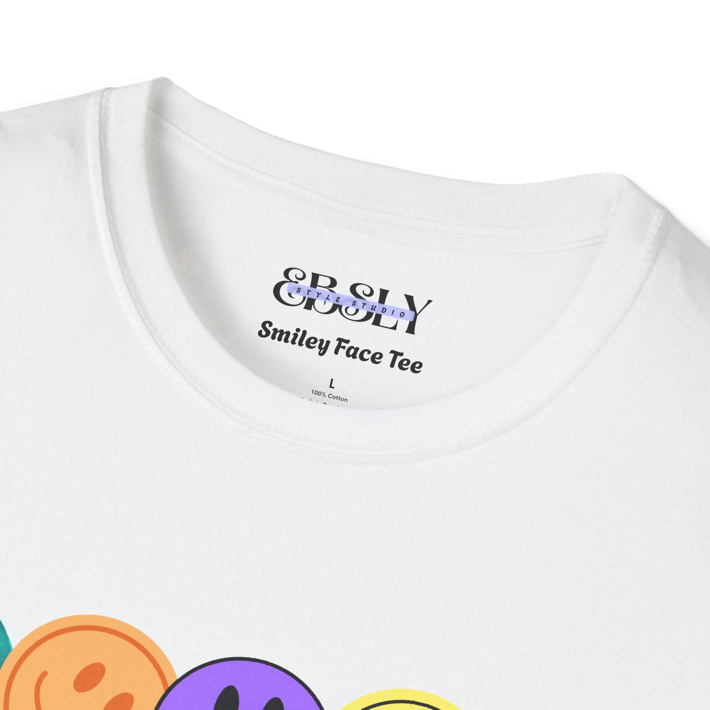 Smile Face Unisex T-Shirt | Positive Vibes Summer Tee, Gift for Friends, Casual Outfit, Feel-Good Apparel