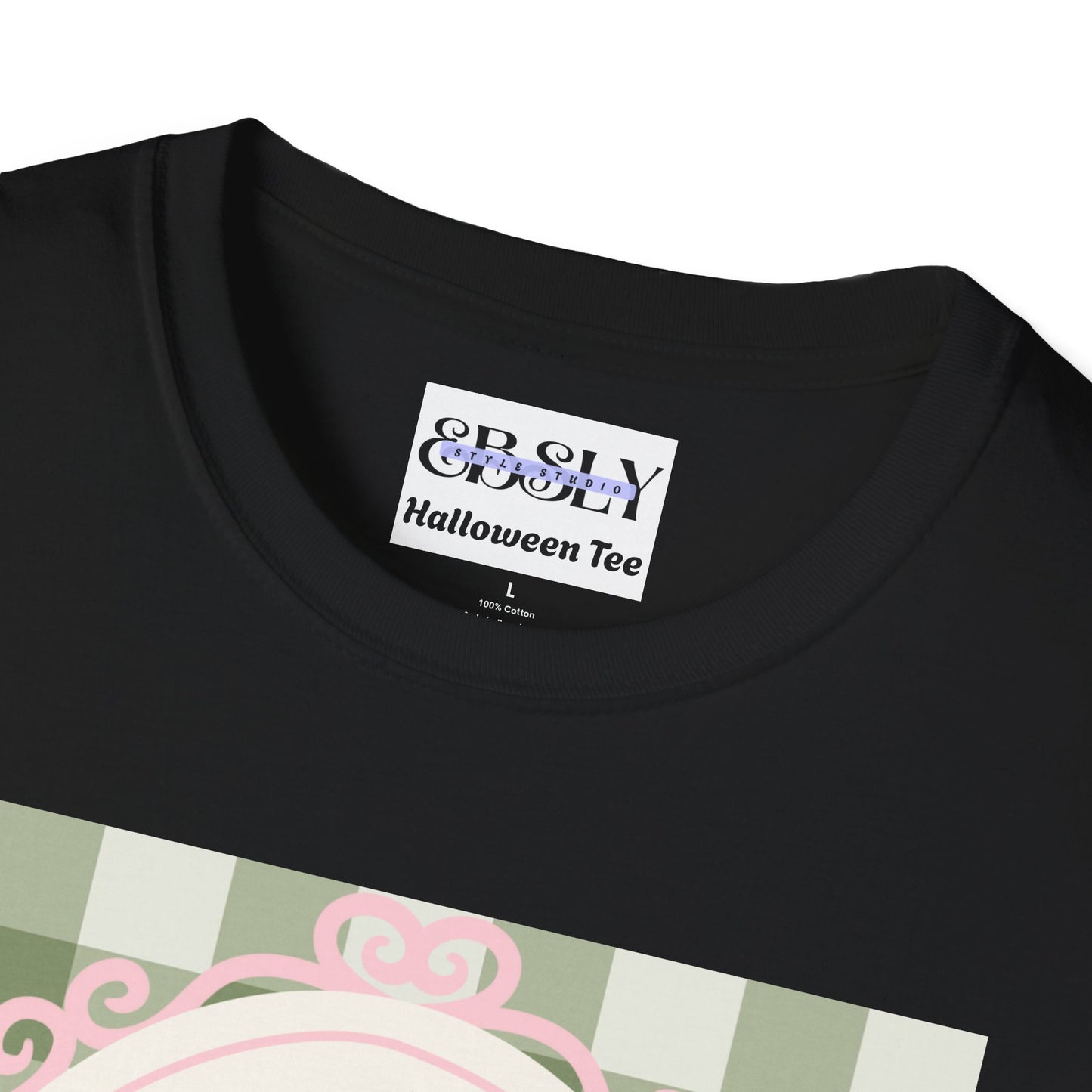 Cute Ghost and Butterfly Unisex Softstyle T-Shirt for Halloween, Casual Wear, Gift for Friends, Home Decor, Seasonal Fashion