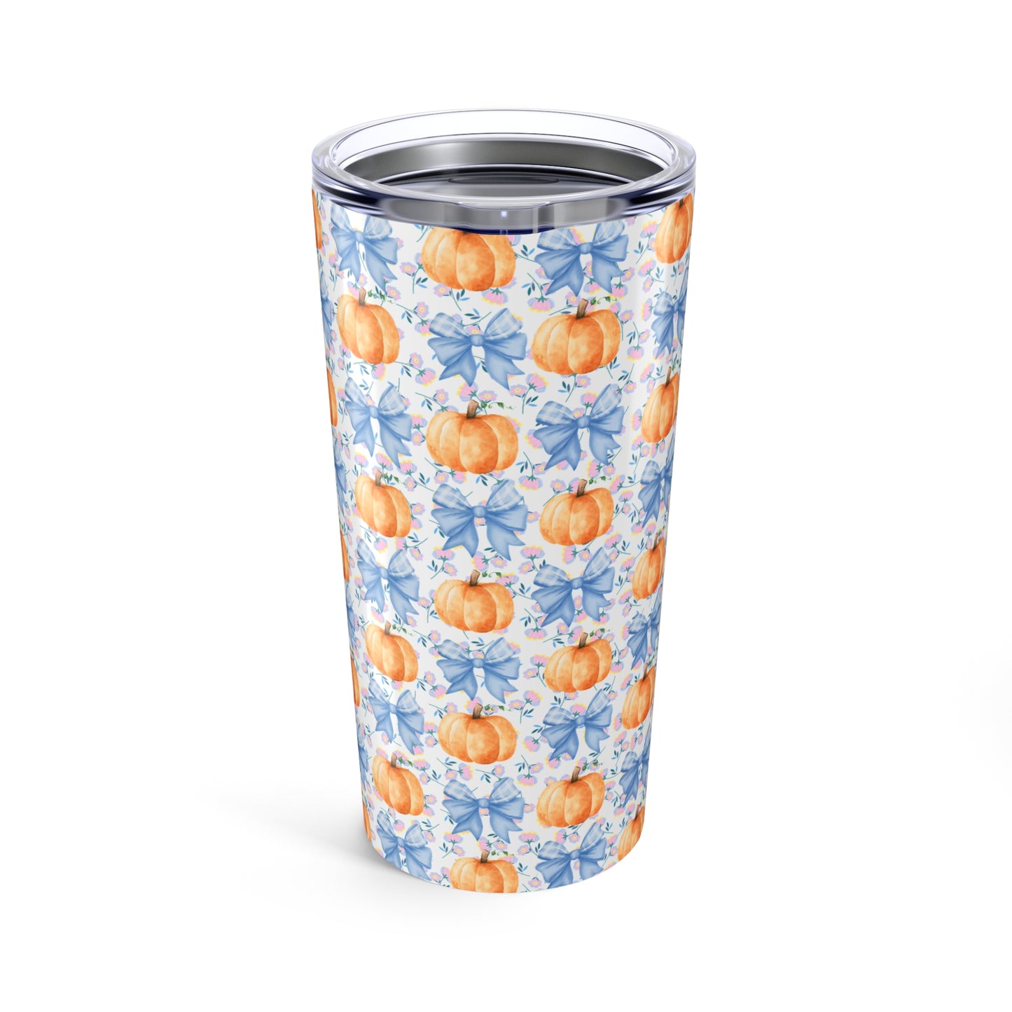 Pumpkin Tumbler, Fall Coffee Cup, Decorative Travel Mug, Autumn Gift, Halloween Drinkware