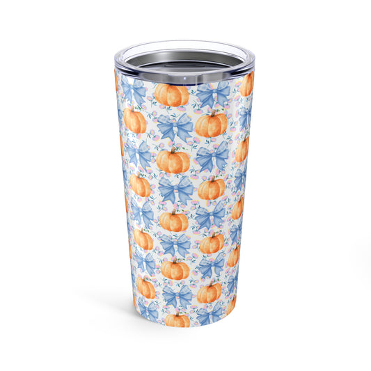 Pumpkin Tumbler, Fall Coffee Cup, Decorative Travel Mug, Autumn Gift, Halloween Drinkware